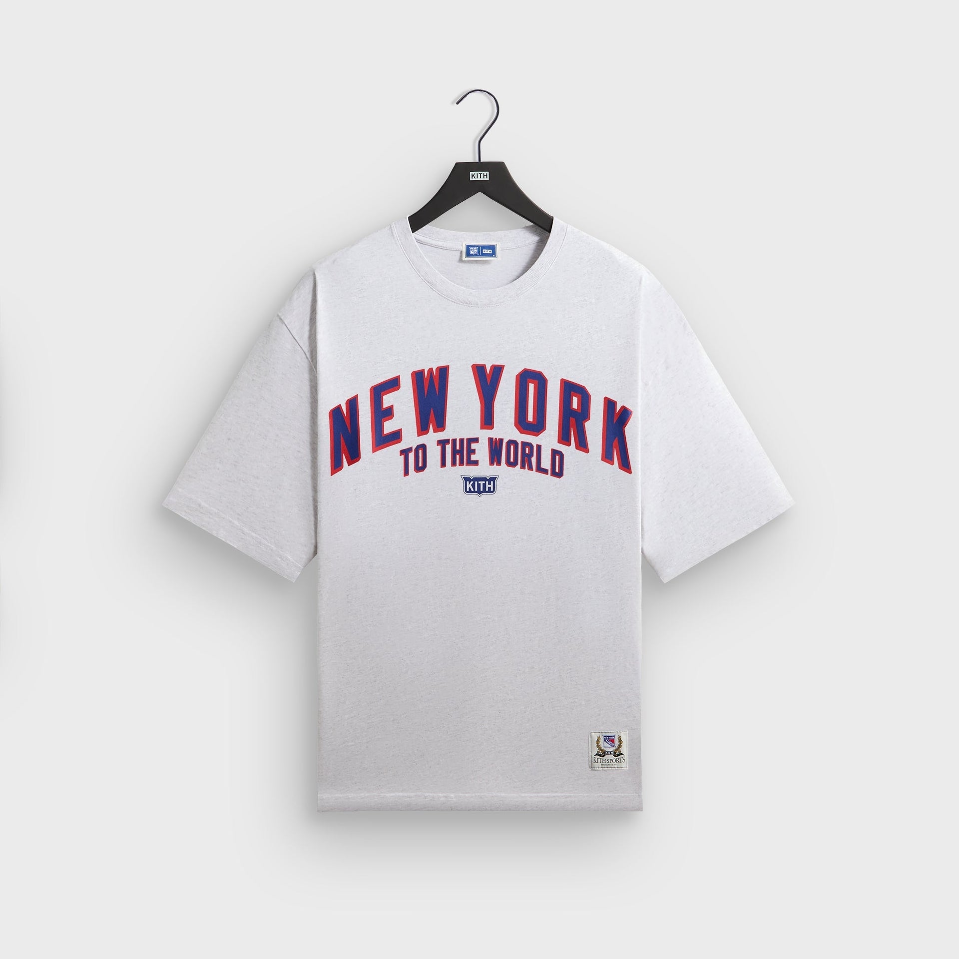 Kith for the New York Rangers New York Vintage Jones Tee - Light Heather Grey - PH