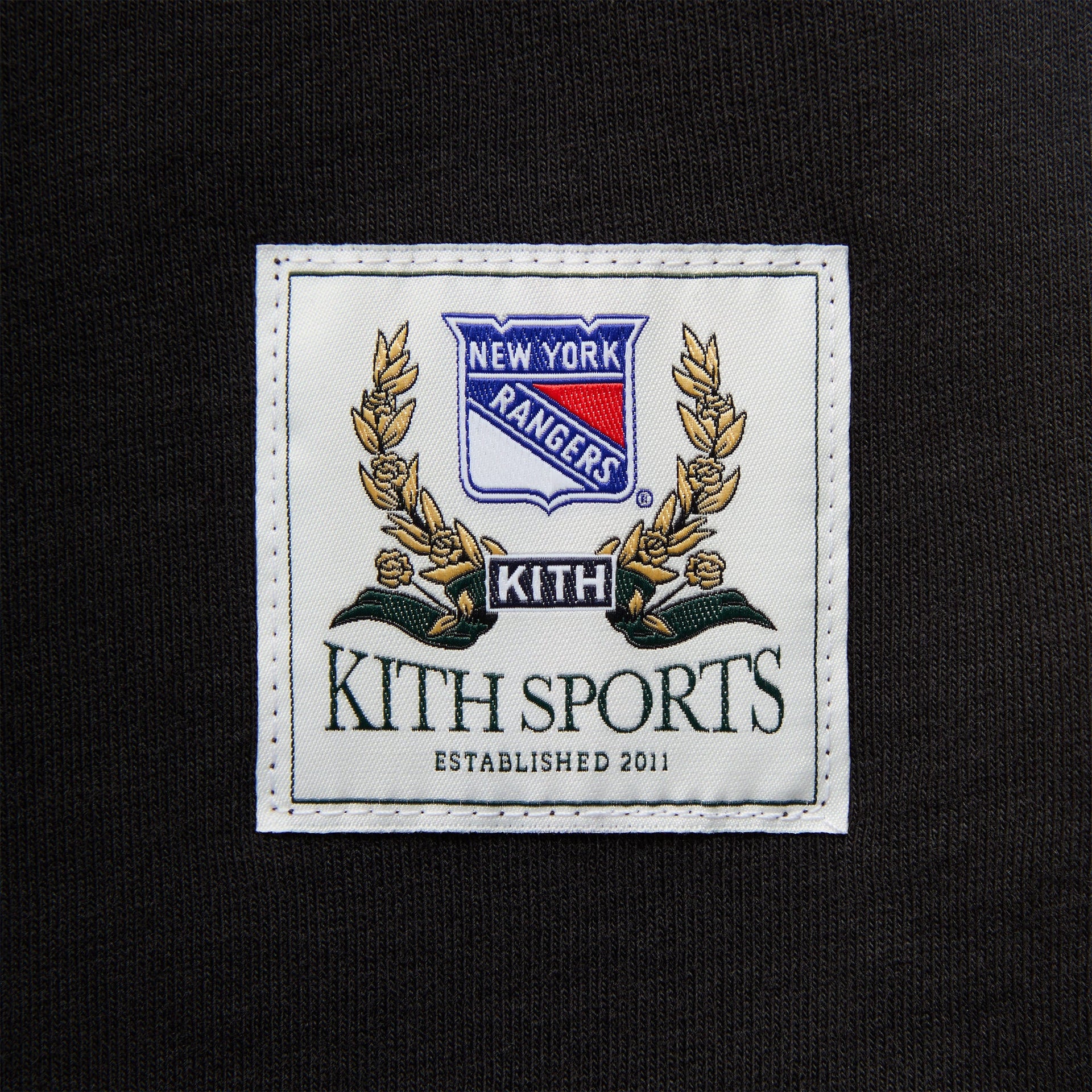 Kith for the New York Rangers New York Vintage Long Sleeve Quinn Tee - Black