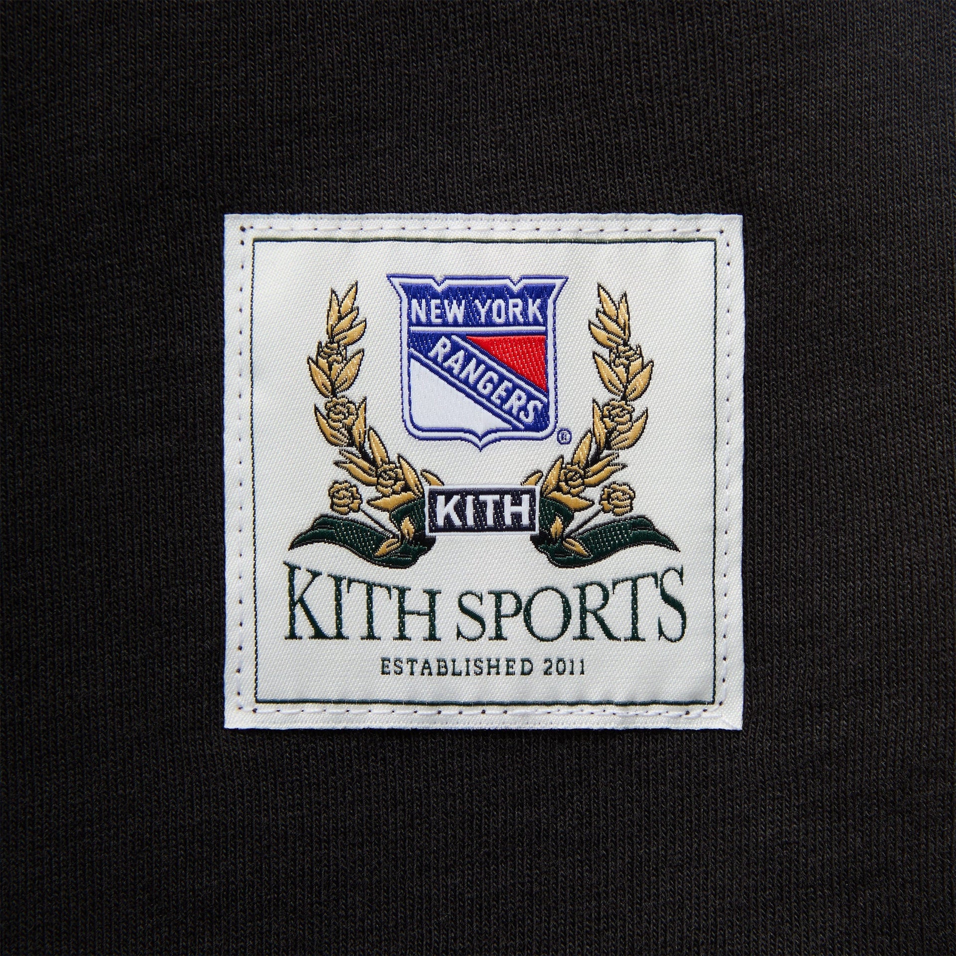 Kith for the New York Rangers New York Vintage Long Sleeve Quinn Tee - Black - PH