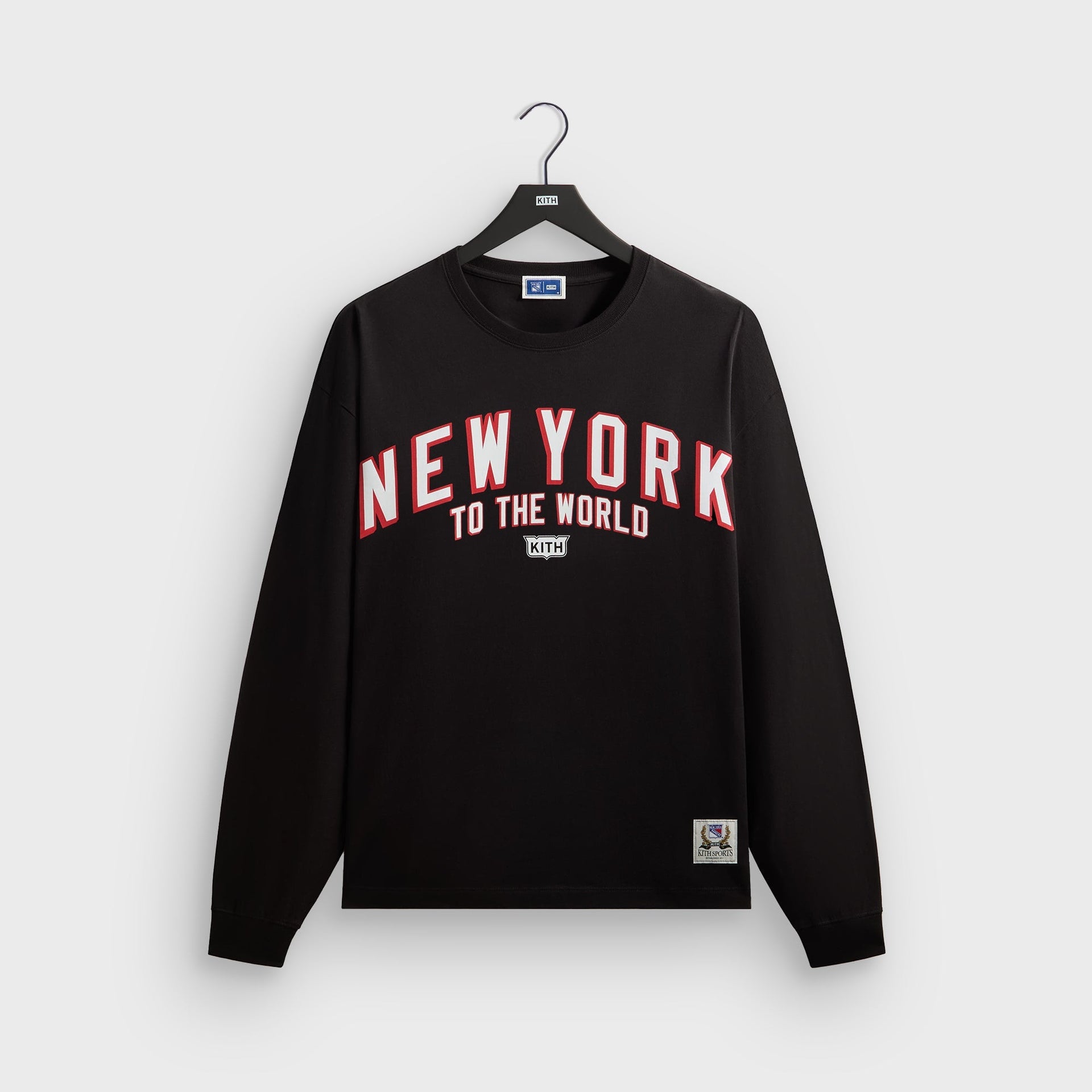Kith for the New York Rangers New York Vintage Long Sleeve Quinn Tee - Black - PH