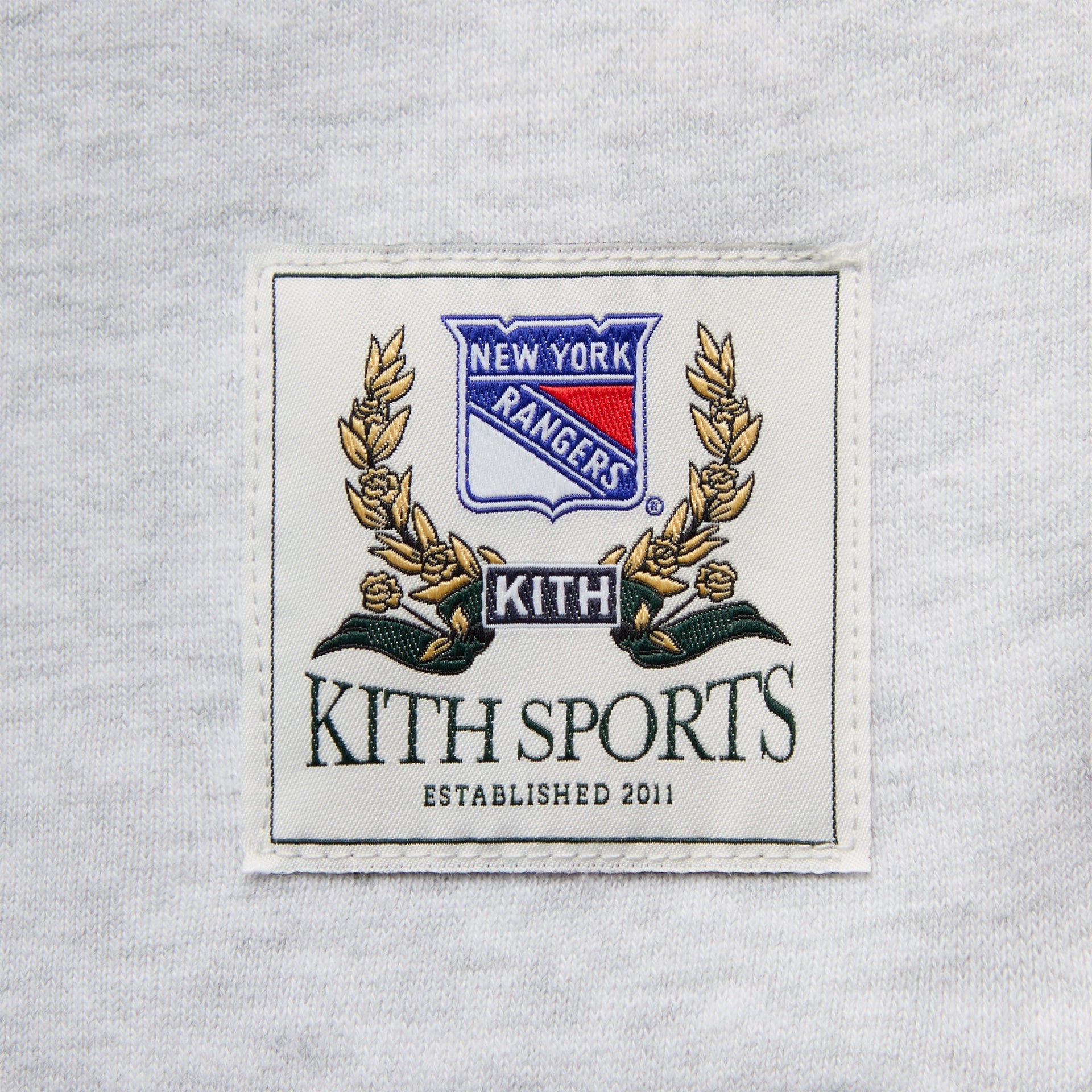 Kith for the New York Rangers Centennial Nelson Crewneck - Light Heather Grey - PH