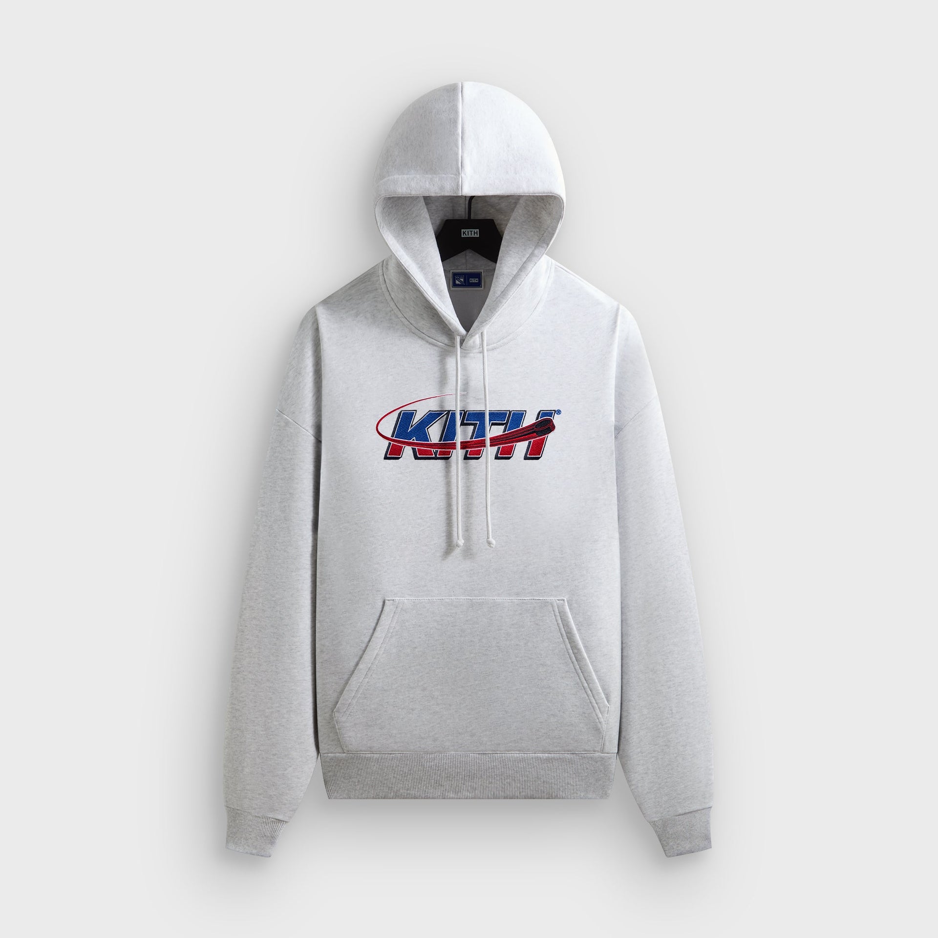 Kith for the New York Rangers Slap Shot Vintage Nelson Hoodie - Light Heather Grey