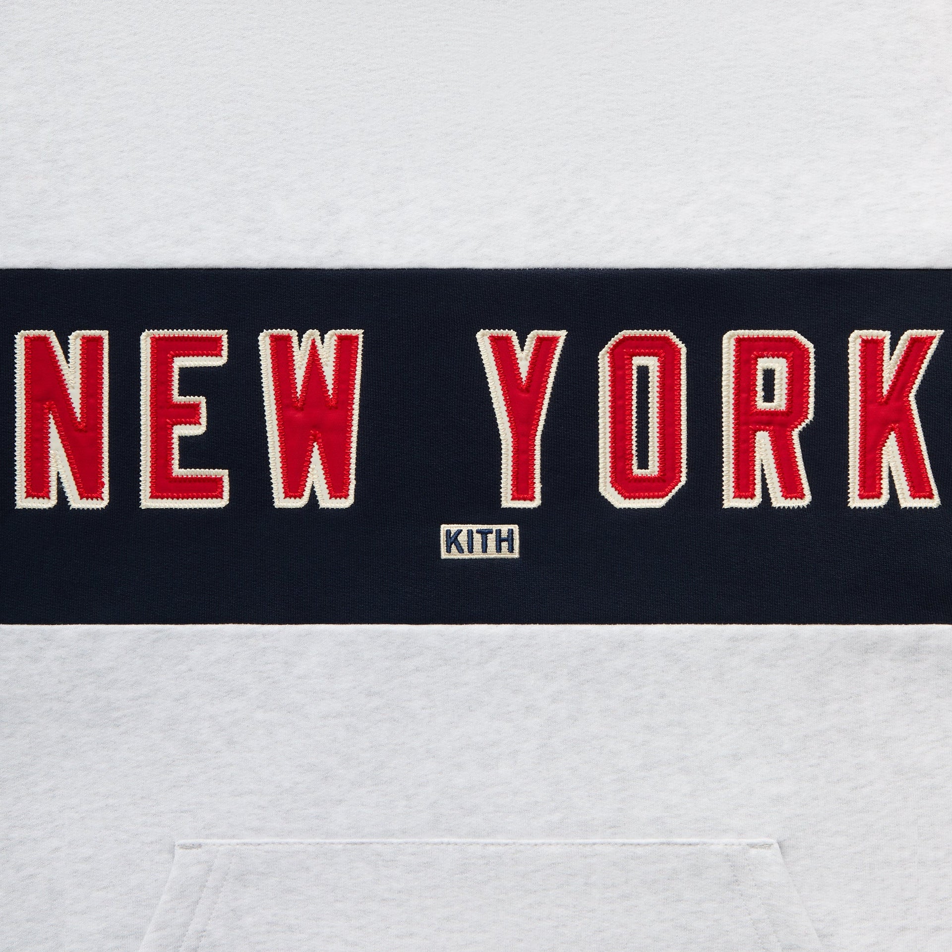 Kith for the New York Rangers New York Vintage Nelson Hoodie - Light Heather Grey