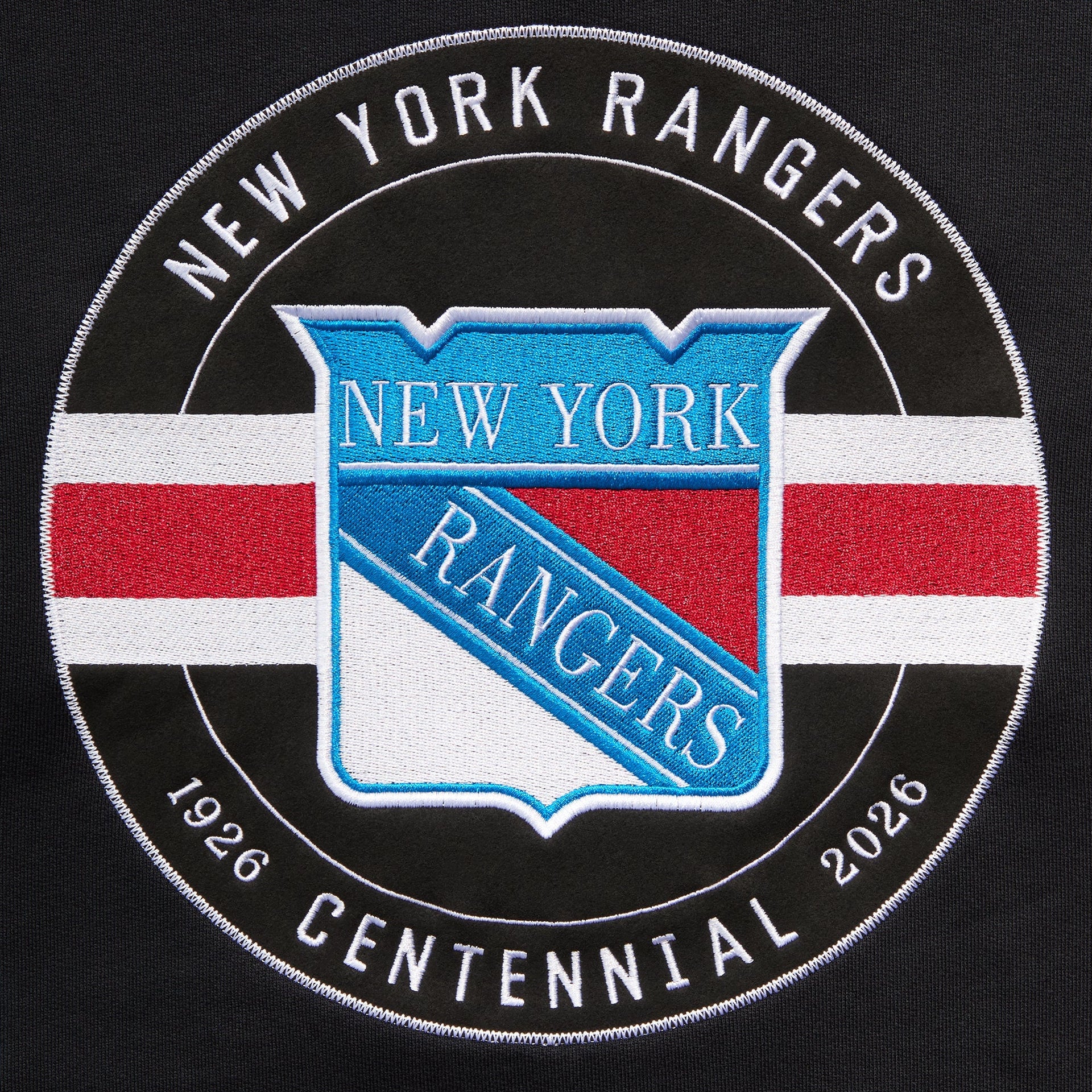 Kith for the New York Rangers Madison Square Garden Puck Vintage Nelson Hoodie - Black - PH