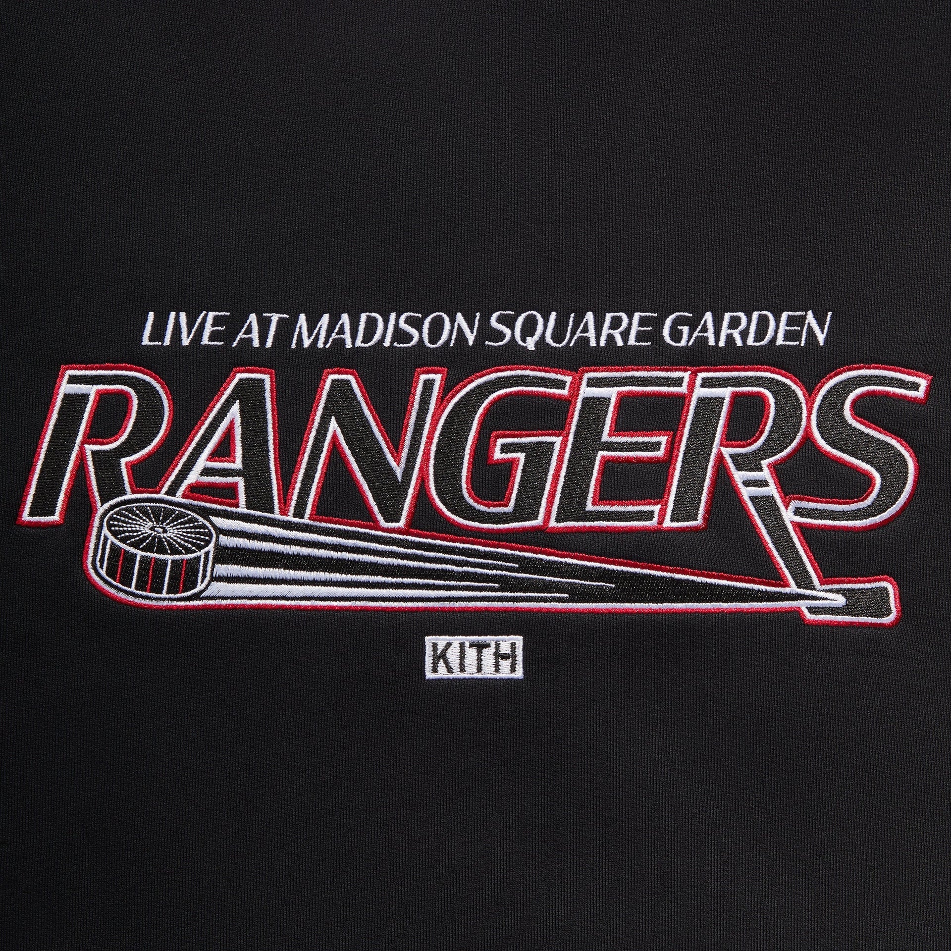 Kith for the New York Rangers Madison Square Garden Puck Vintage Nelson Hoodie - Black - PH