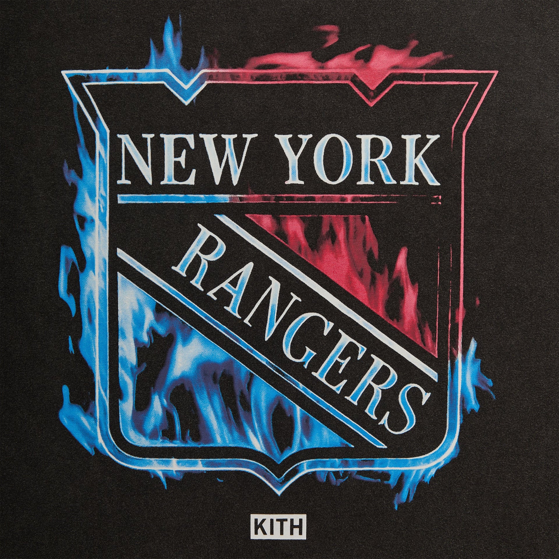 Kith for the New York Rangers Fire Vintage Jones Tee - Black