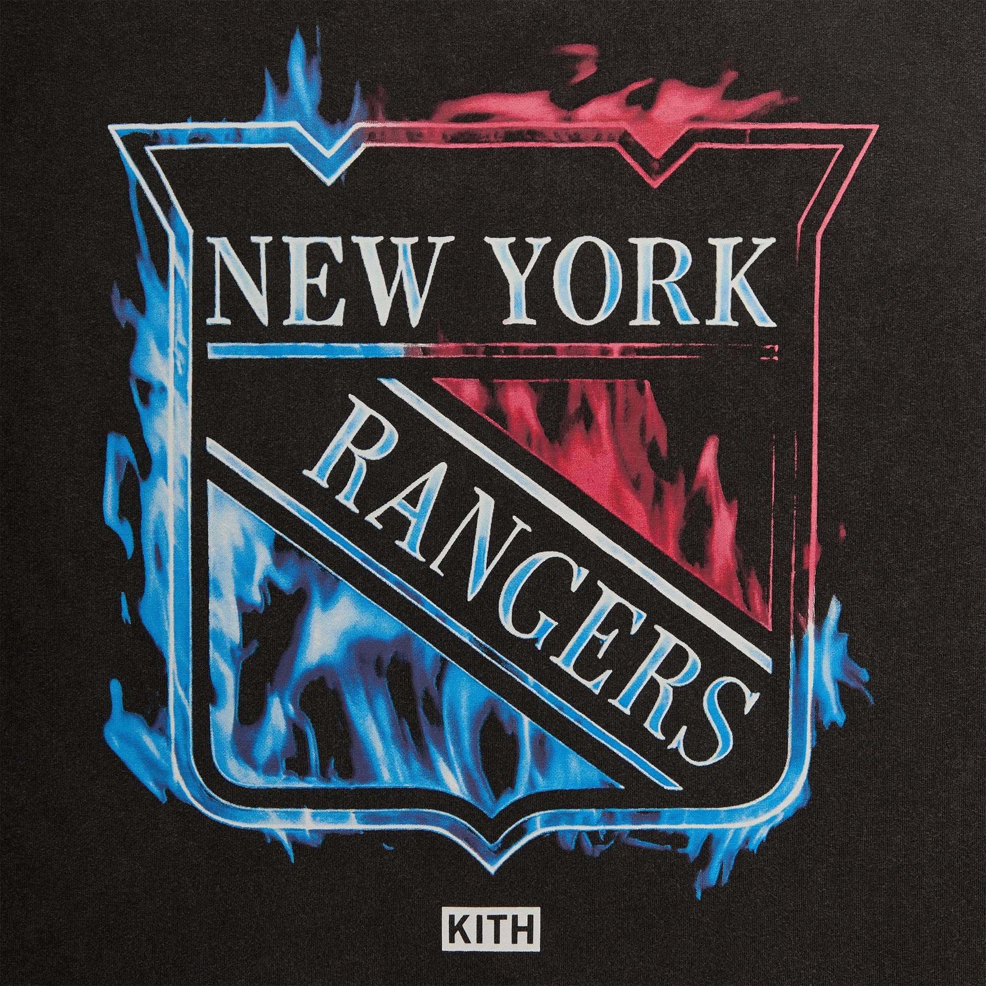 Kith for the New York Rangers Fire Vintage Jones Tee - Black - PH