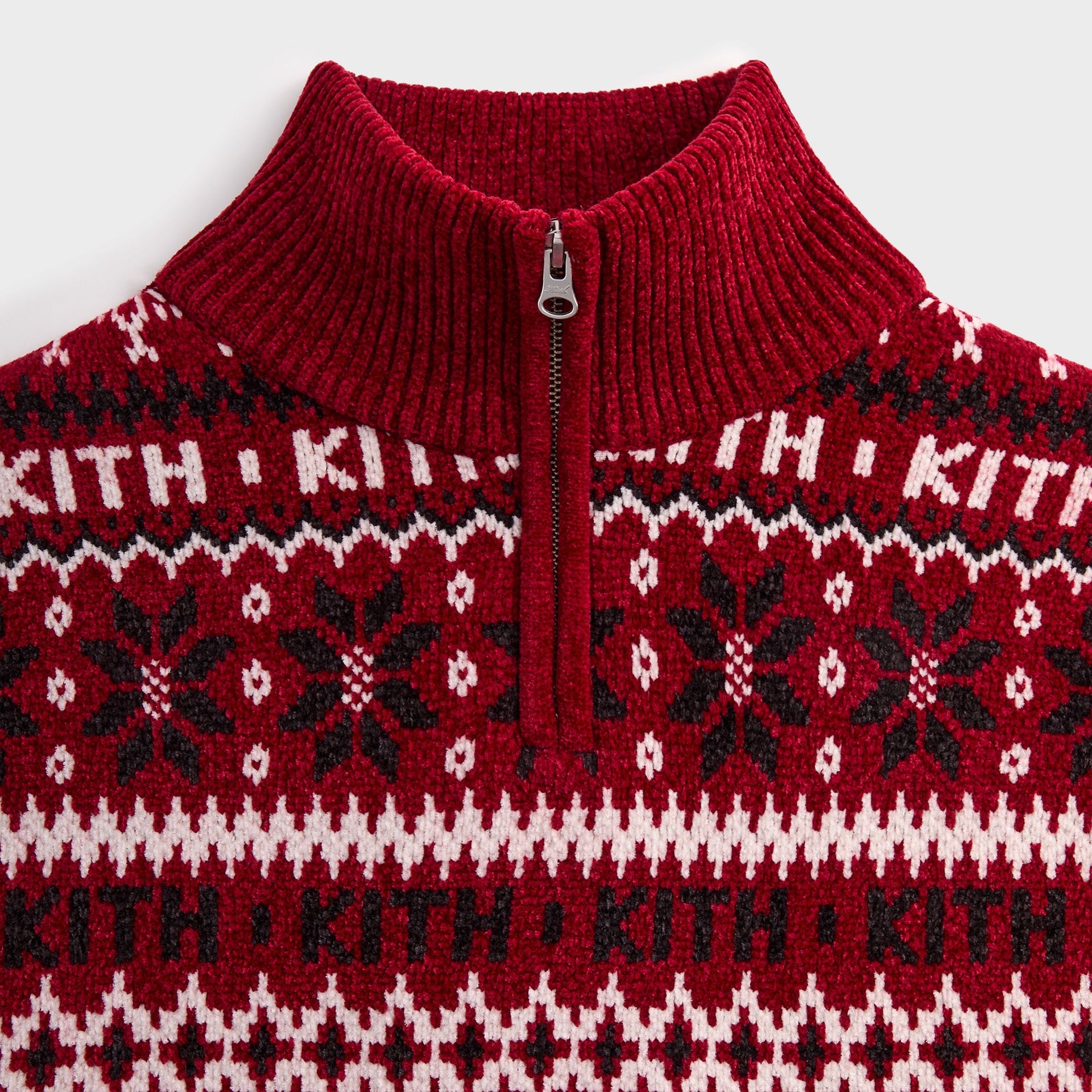 Kithmas Chenille Fair Isle Quarter Zip - Allure - PH