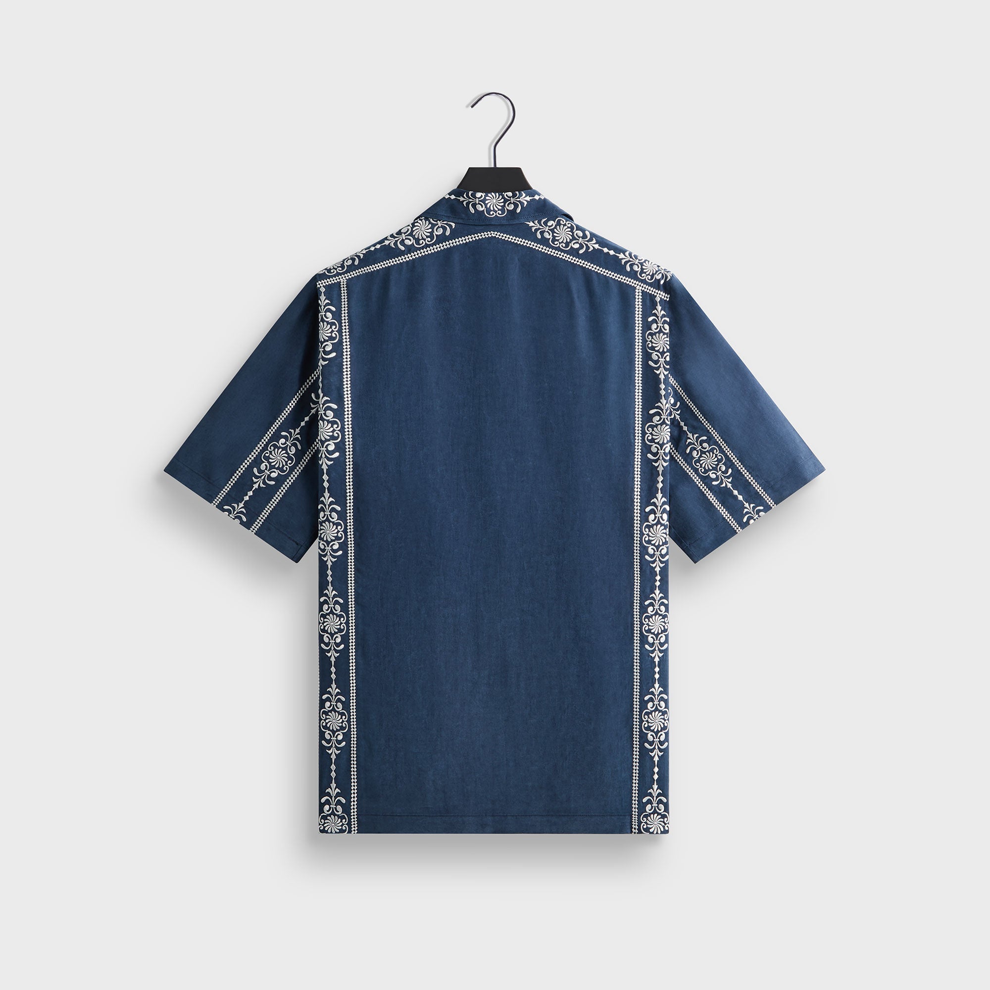 トップス Cupro Linen Thompson Camp Collar Shirt Kith Cupro Linen Thompson Camp Collar Shirt - Nocturnal