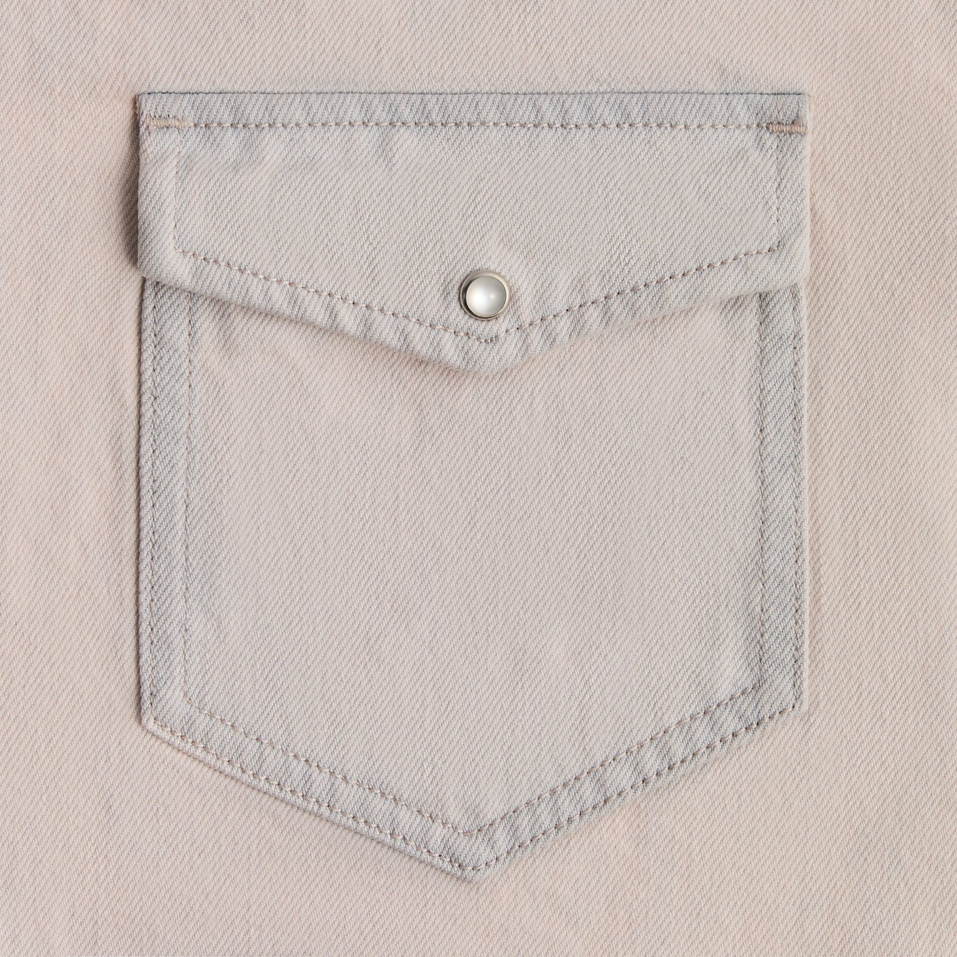 Kith Midweight Denim Long Sleeve Warwick Shirt - Washed Pastel