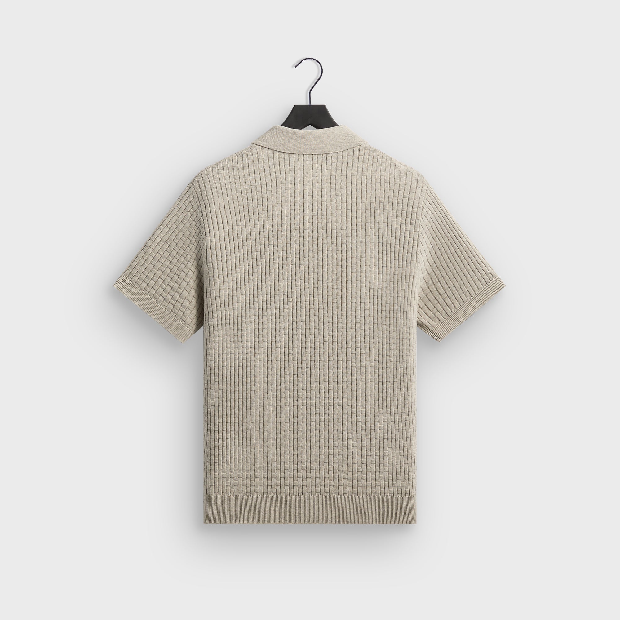 Kith Basket Weave Tilden Polo - Light Heather Grey