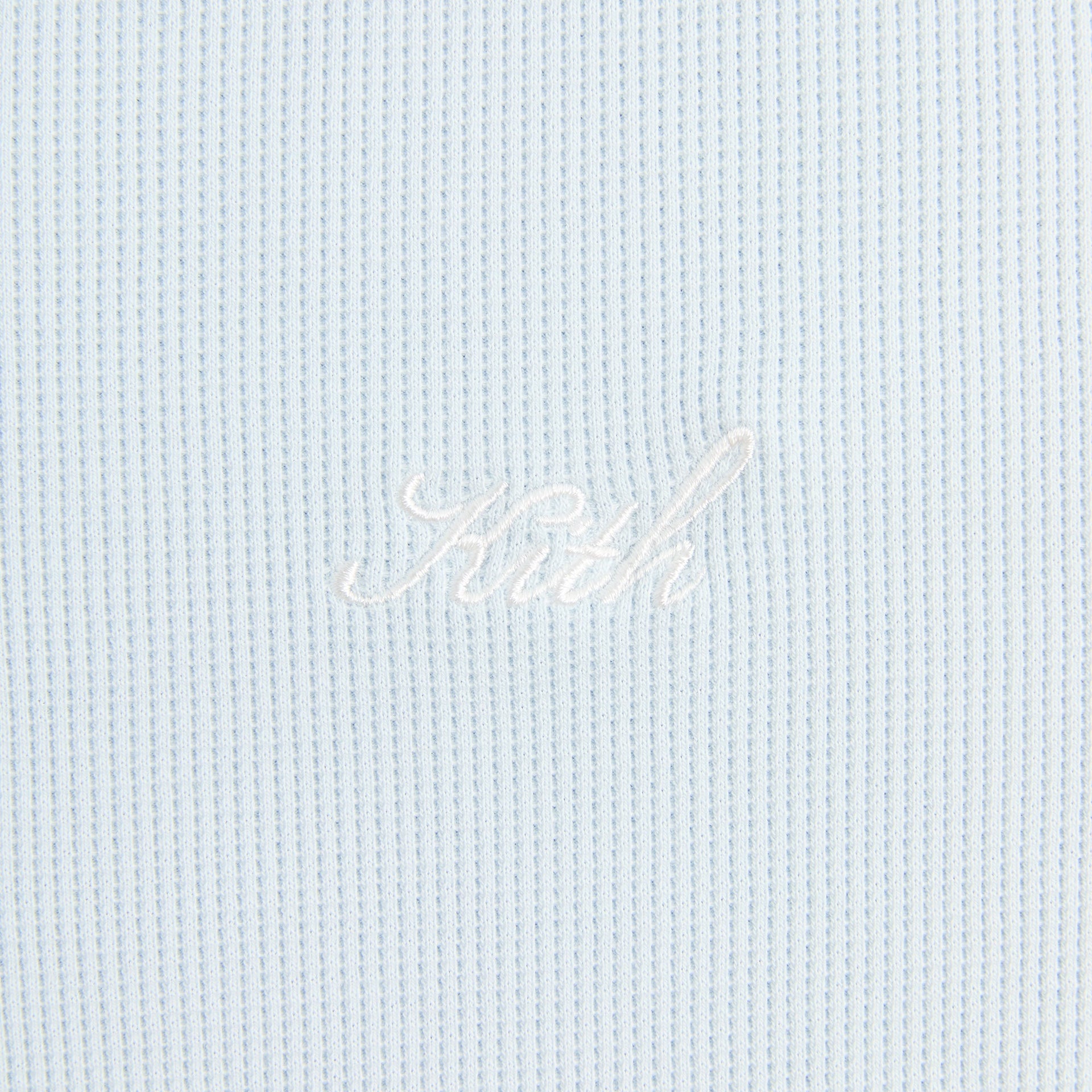 Kith Micro Waffle Drew Polo - Light Indigo