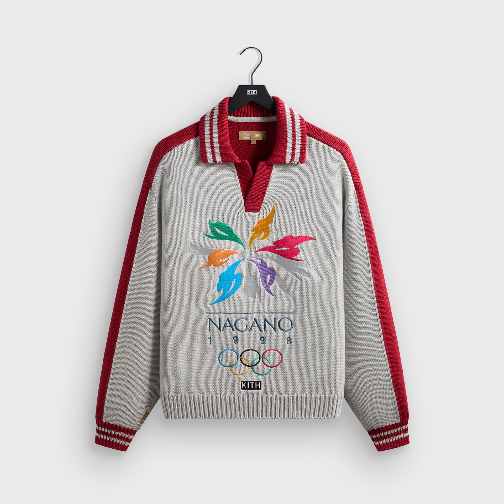 Kith for Olympics Heritage Marks Nelson Rugby Sweater - Light Heather Grey - PH