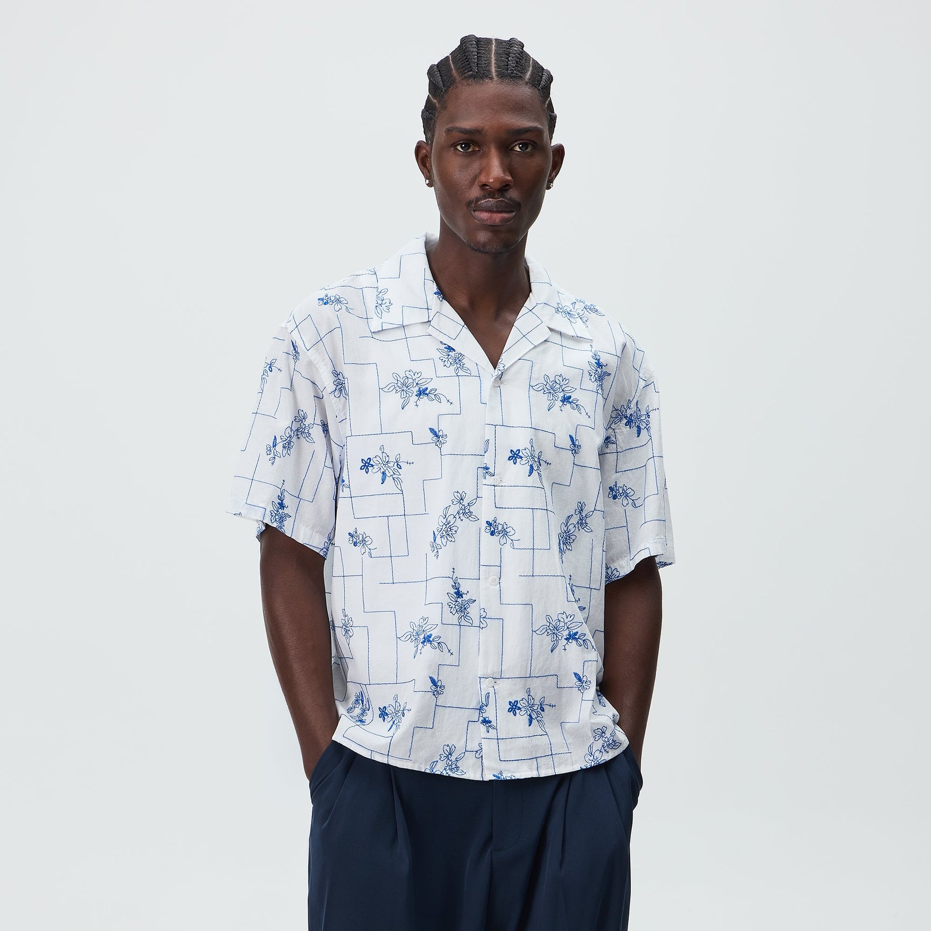Kith Embroidered Cotton Voile Gianni Shirt