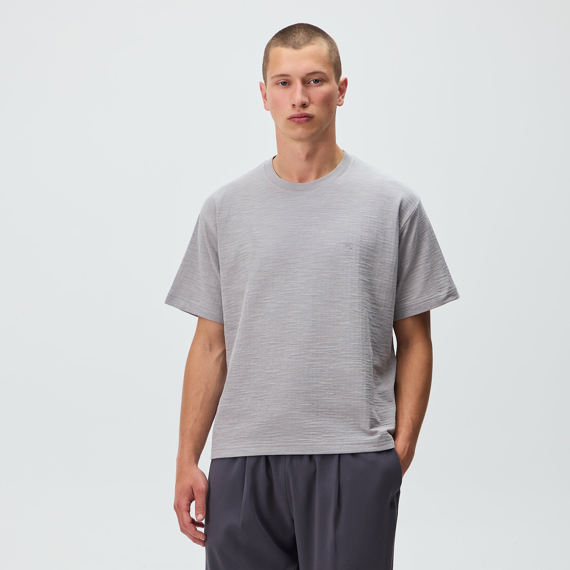 Kith Double Face Jersey Alex II Boxy Tee - Icelandic