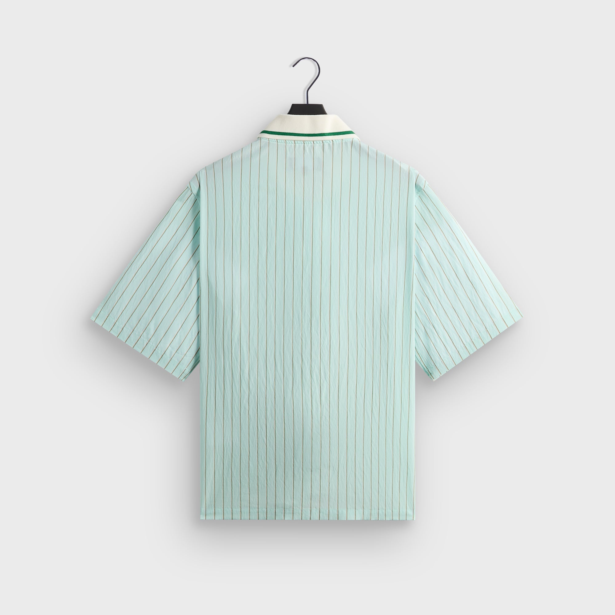 Kith Striped Poplin Thompson Zip Front Shirt - Breezeway