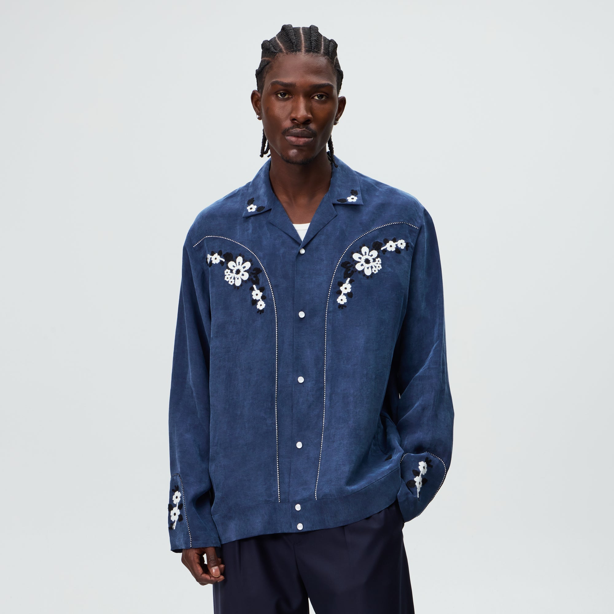 &Kin Cupro Linen Wally Shirt - Nocturnal – Kith