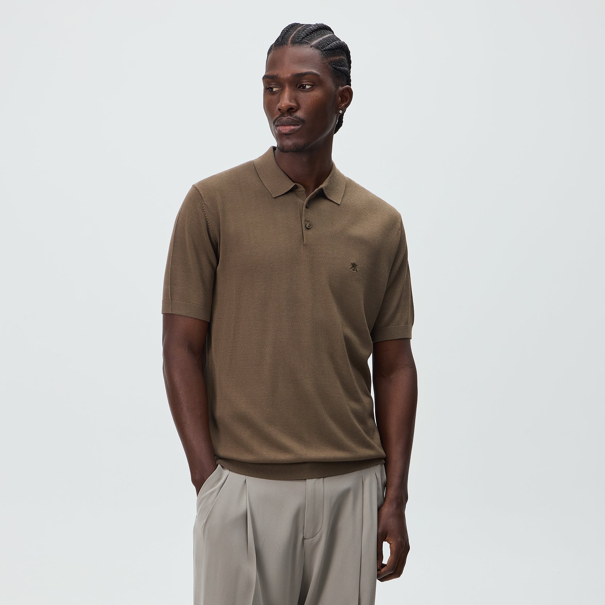 Kith Super Fine Viscose Knit Baldwin Polo - Legion