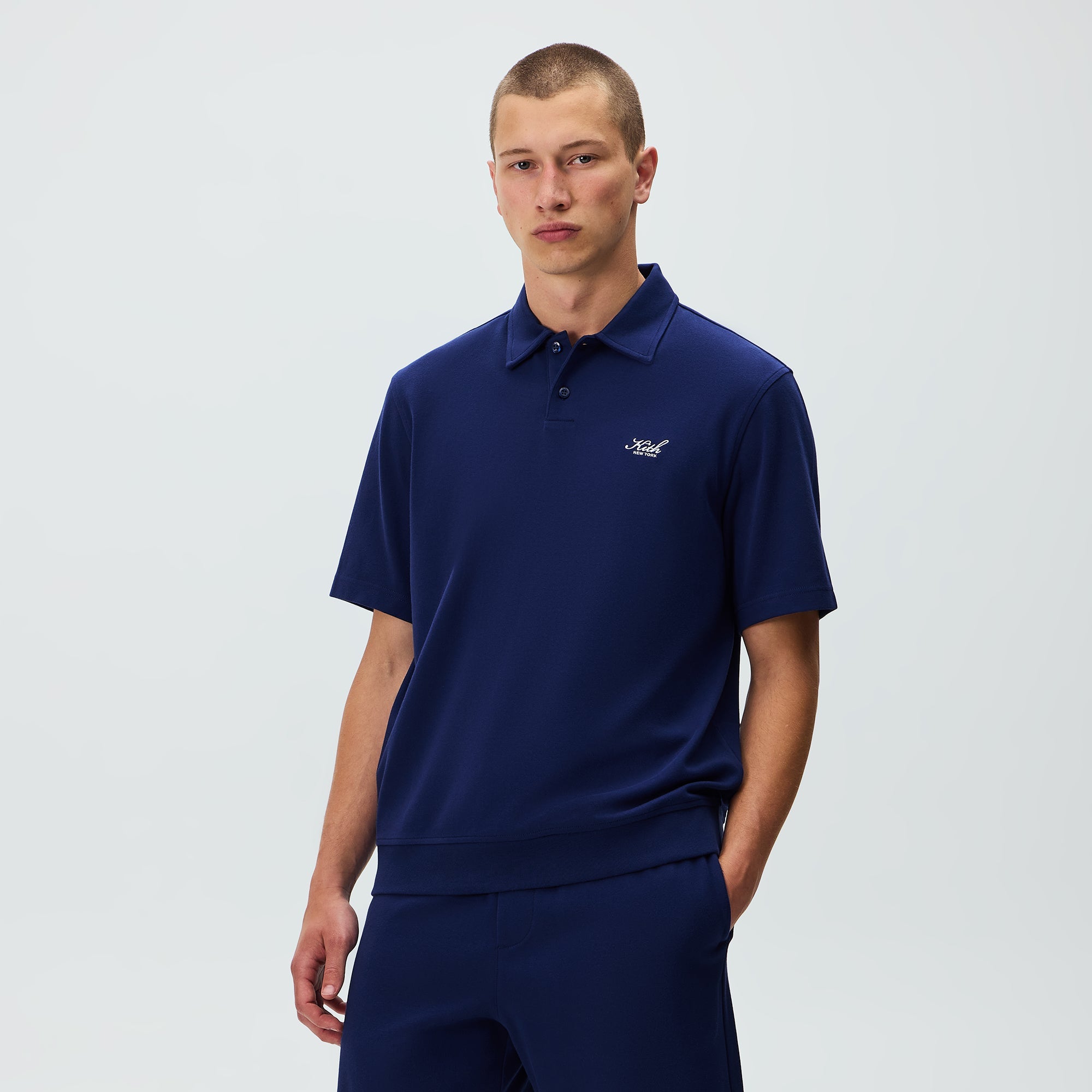 Kith Graham Polo サイズm Kith Interlock Graham Polo - Deep Royal
