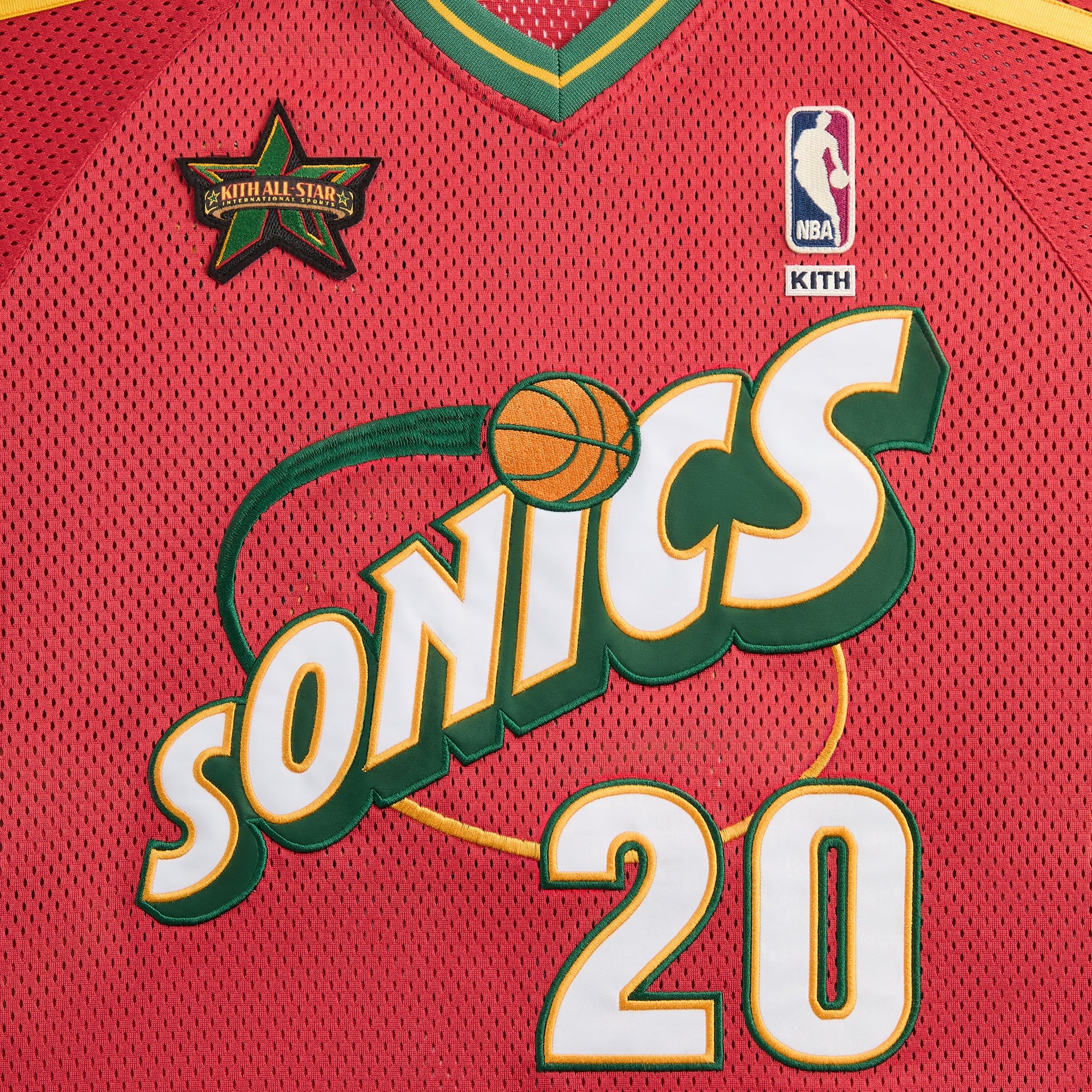 Kith for NBA All-Star Seattle SuperSonics Leon Shirt - Crimson