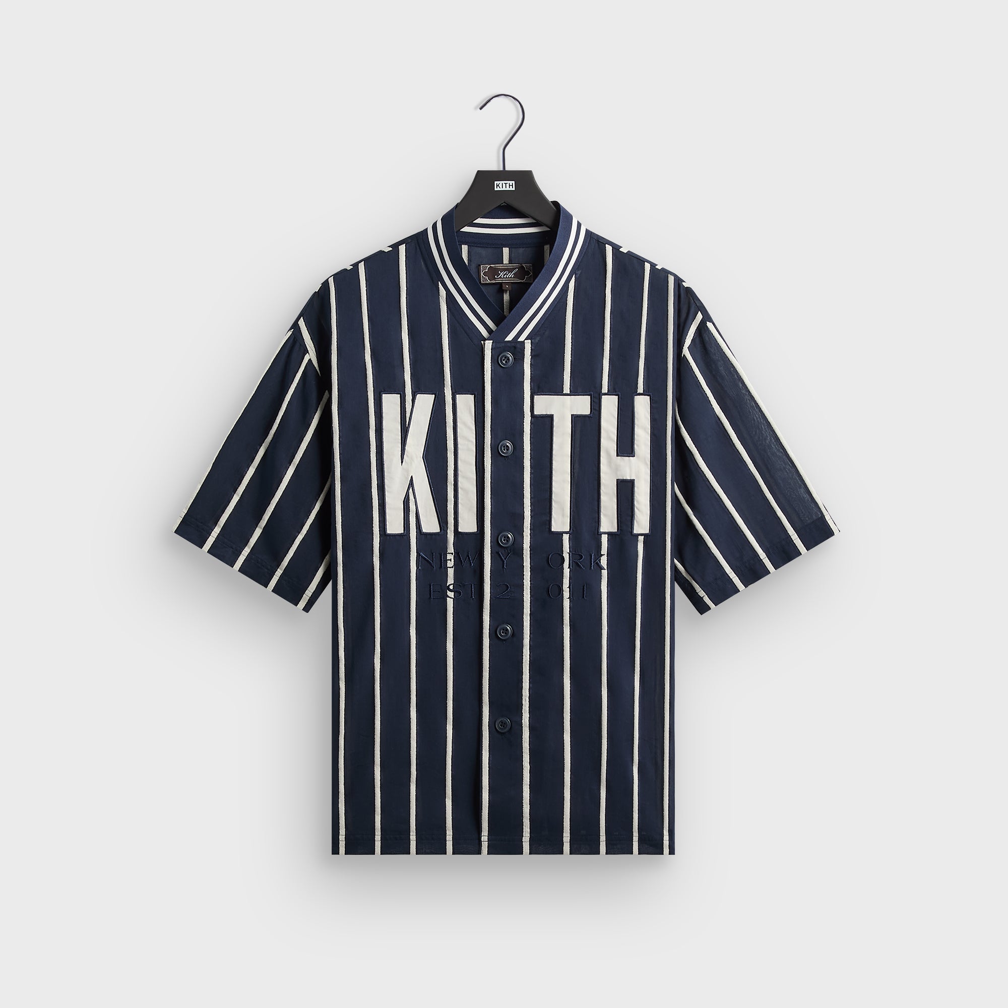 Kith Silk Linen Chenille Stripe Pacey Shirt - Nocturnal