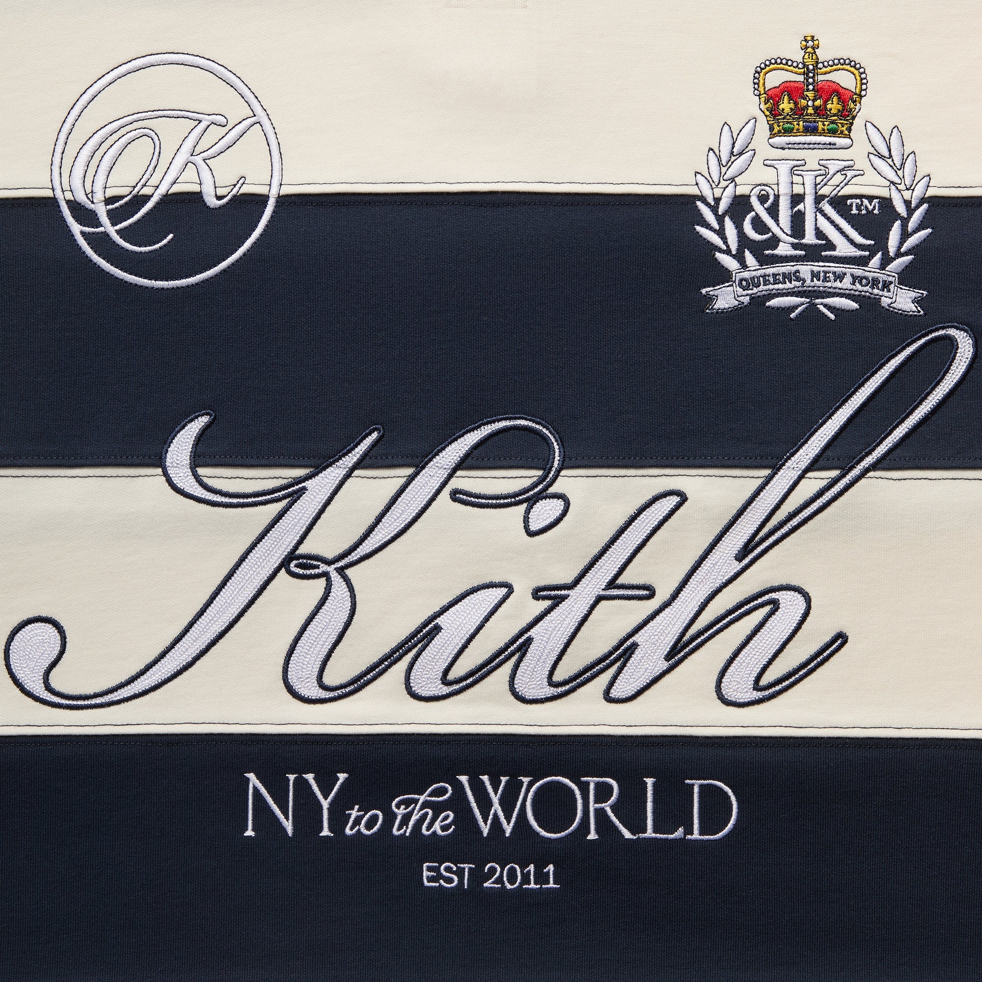 Kith Compact Fleece Striped Rugby - Nocturnal