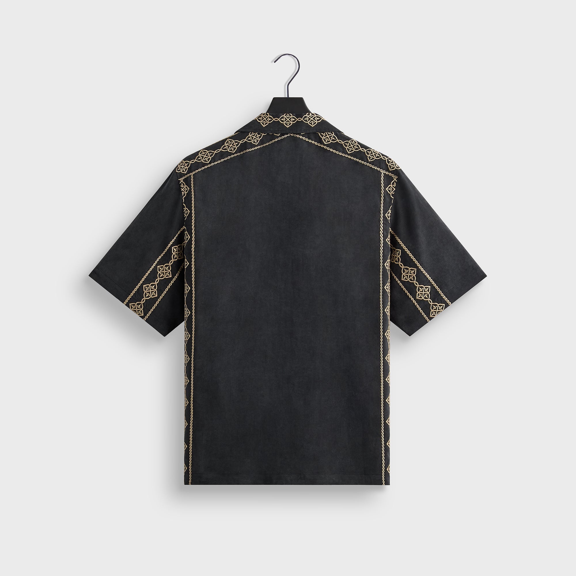 トップス Cupro Linen Thompson Camp Collar Shirt Kith Cupro Linen Thompson Camp Collar Shirt - Black - PH