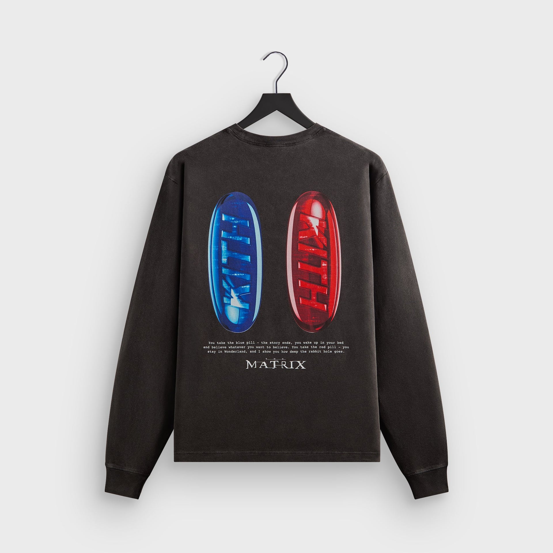 Kith for The Matrix Red Pill Blue Pill Long Sleeve Tee - Black