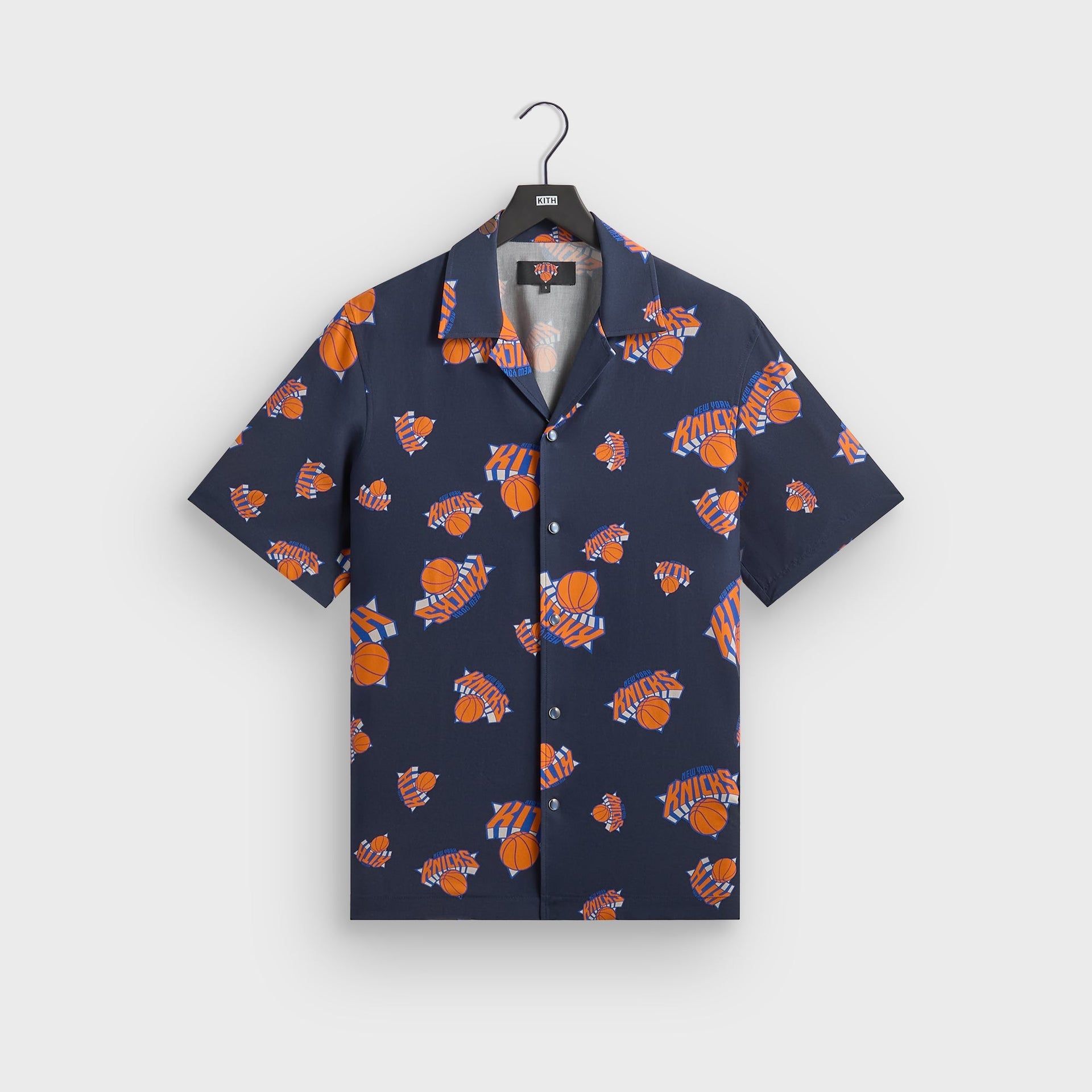 Kith for the New York Knicks Playoffs Thompson Camp Collar Shirt - Nocturnal - PH