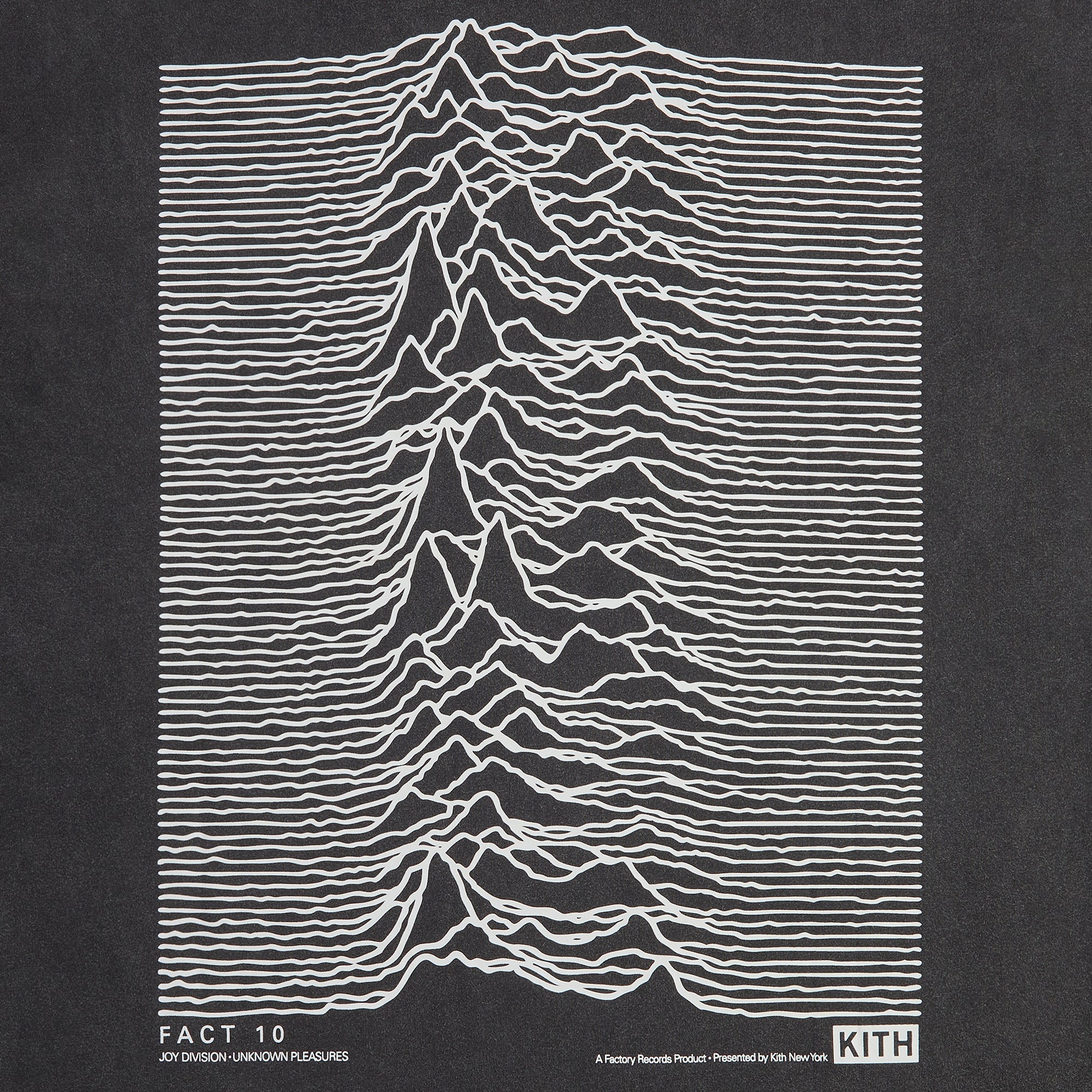 Kith Records for Joy Division Unknown Pleasures Vintage Alex Tee - Bla