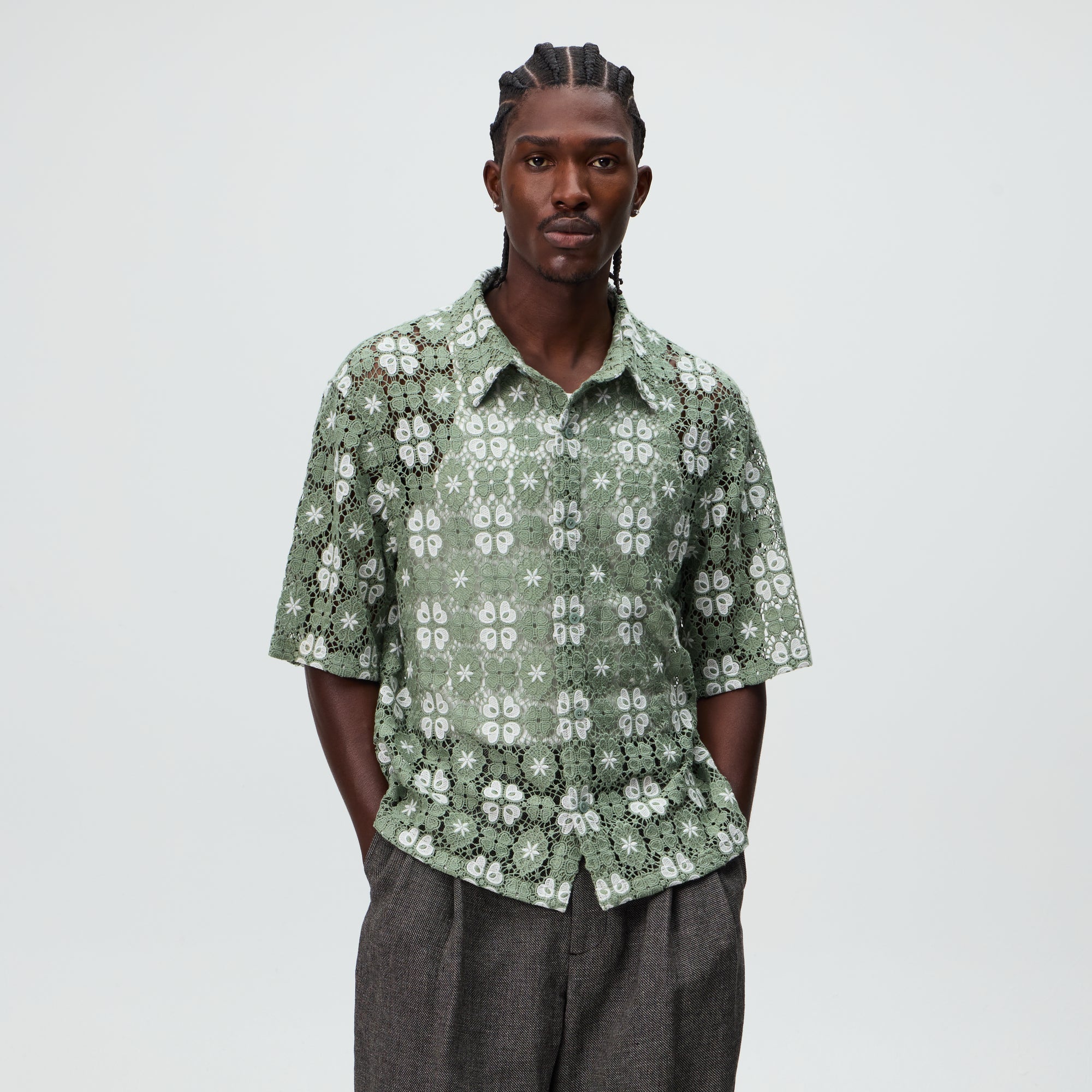 &Kin Retro Floral Lace Harvey Shirt - Cavan – Kith