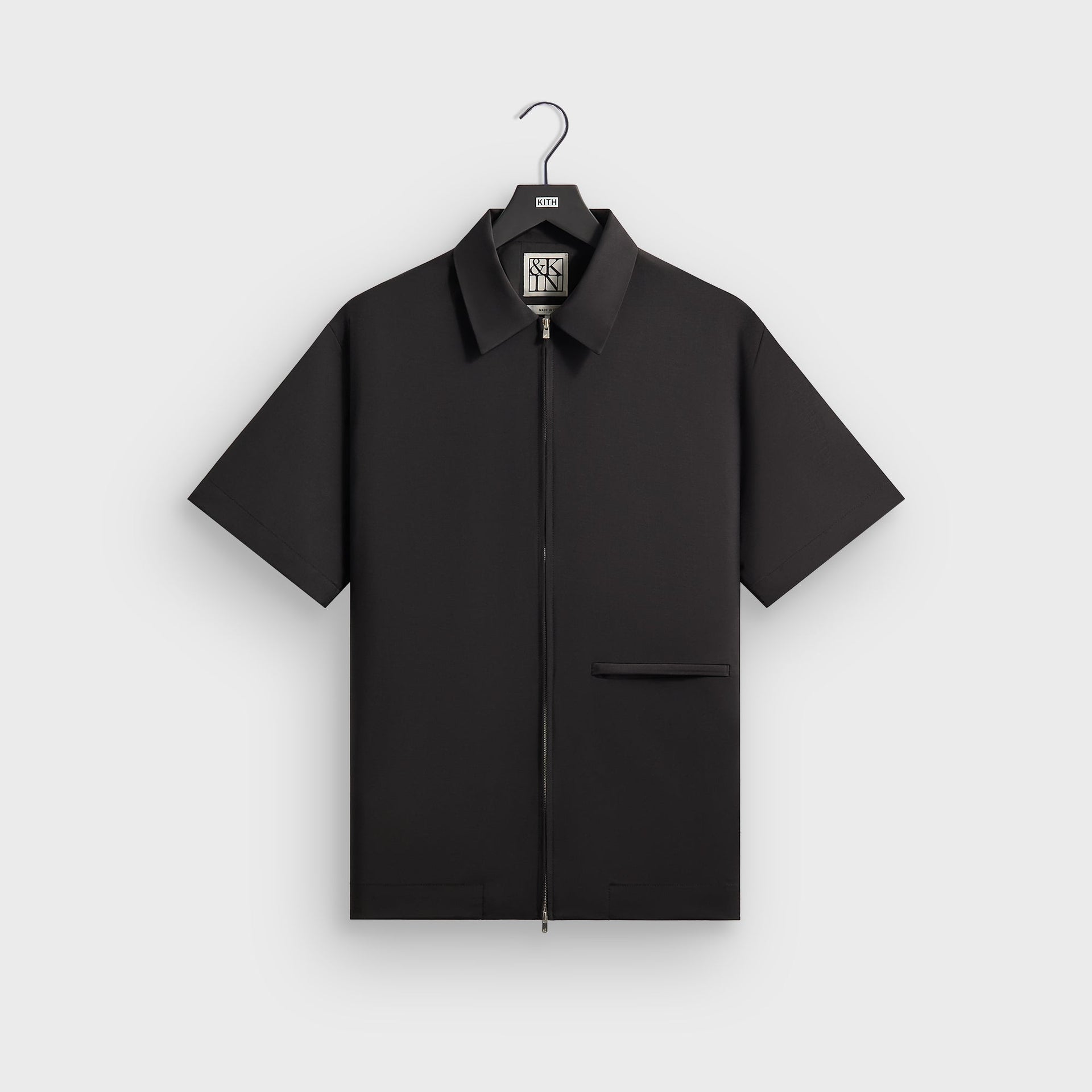 &Kin for Kith Origins Tropical Wool Davenport Shirt - Black - PH