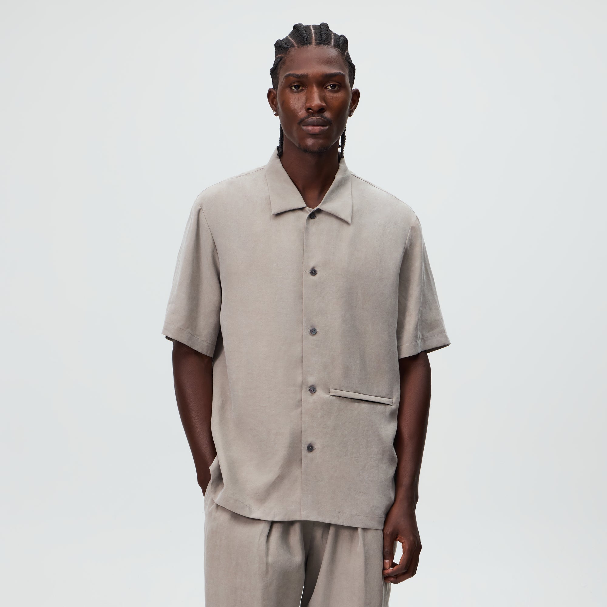 &Kin Cupro Linen Davenport Buttondown Shirt - Astro – Kith