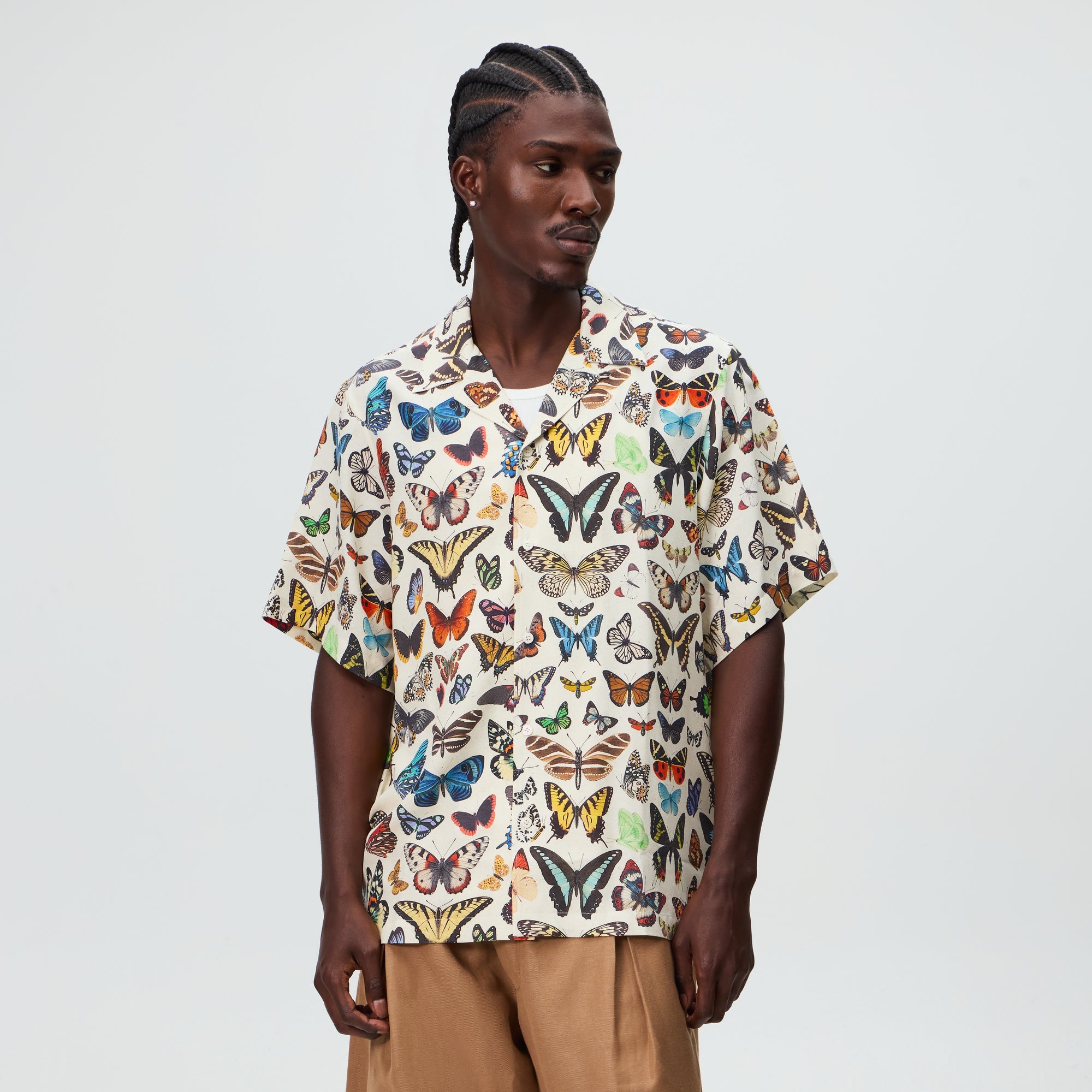 &Kin Butterfly Archive Thompson Camp Collar Shirt - Sandrift – Kith