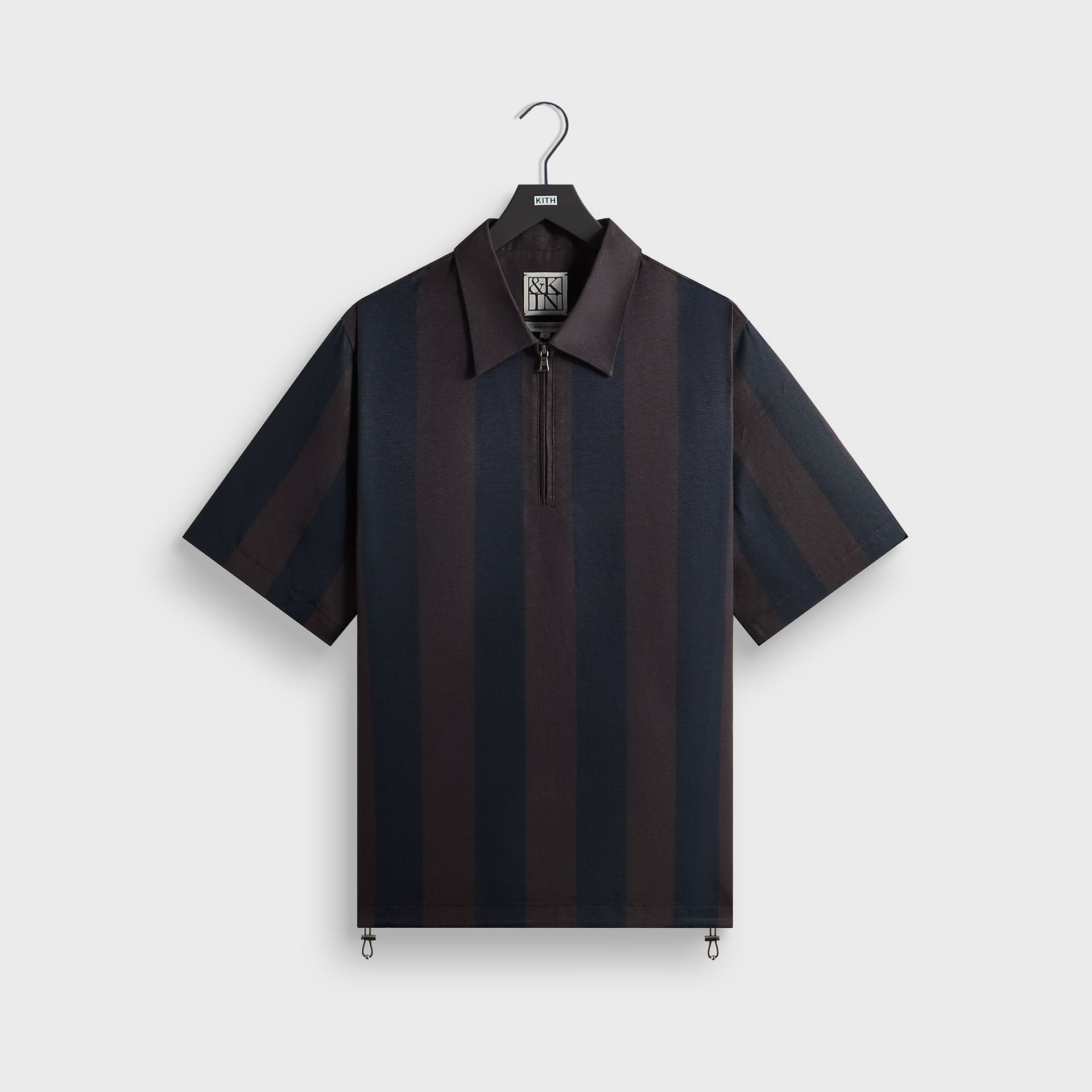 &Kin Montis Quarter Zip Faille Shirt - Cosmos - PH