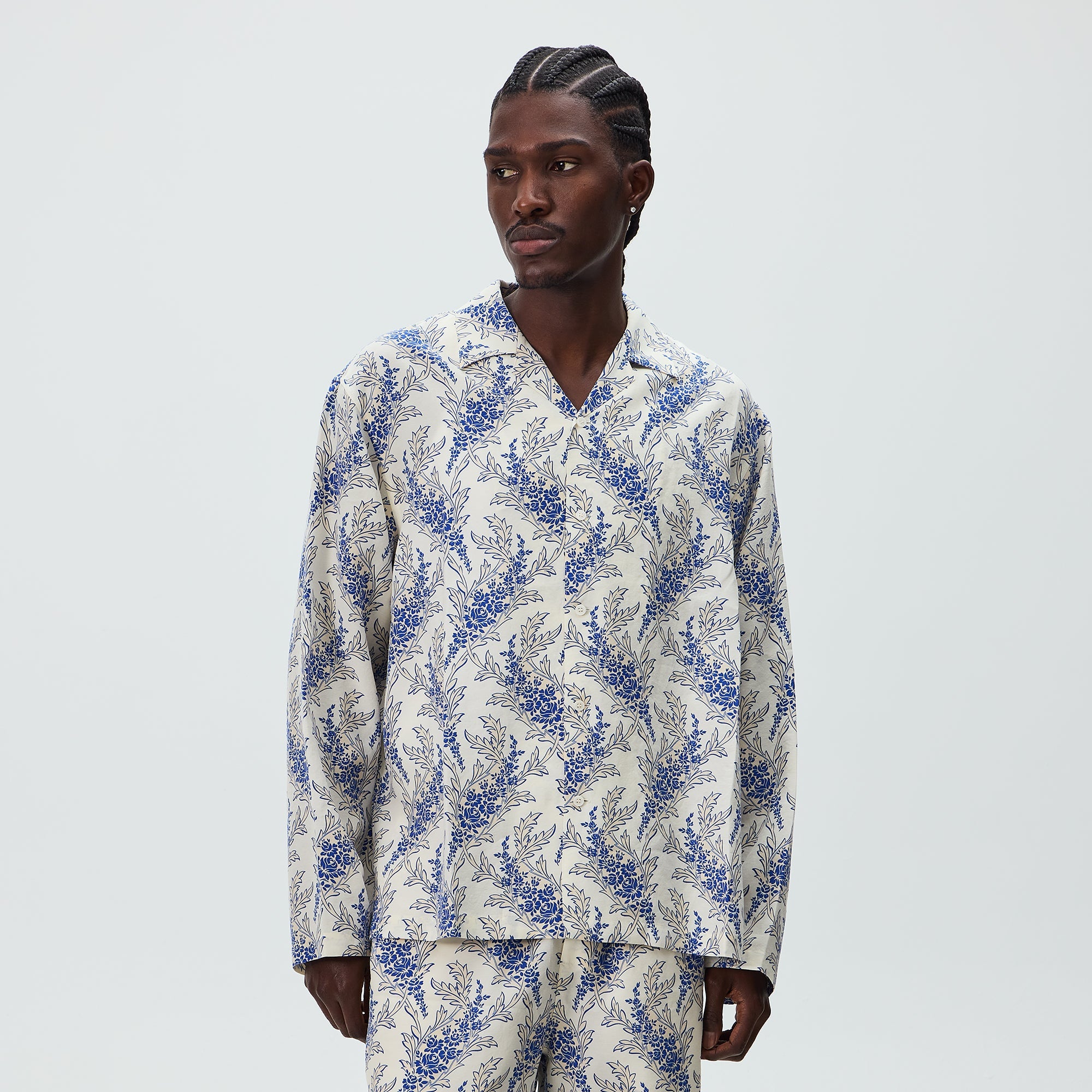 Kith Cupro Linen Long Sleeve Adonis Shirt - Cyclone