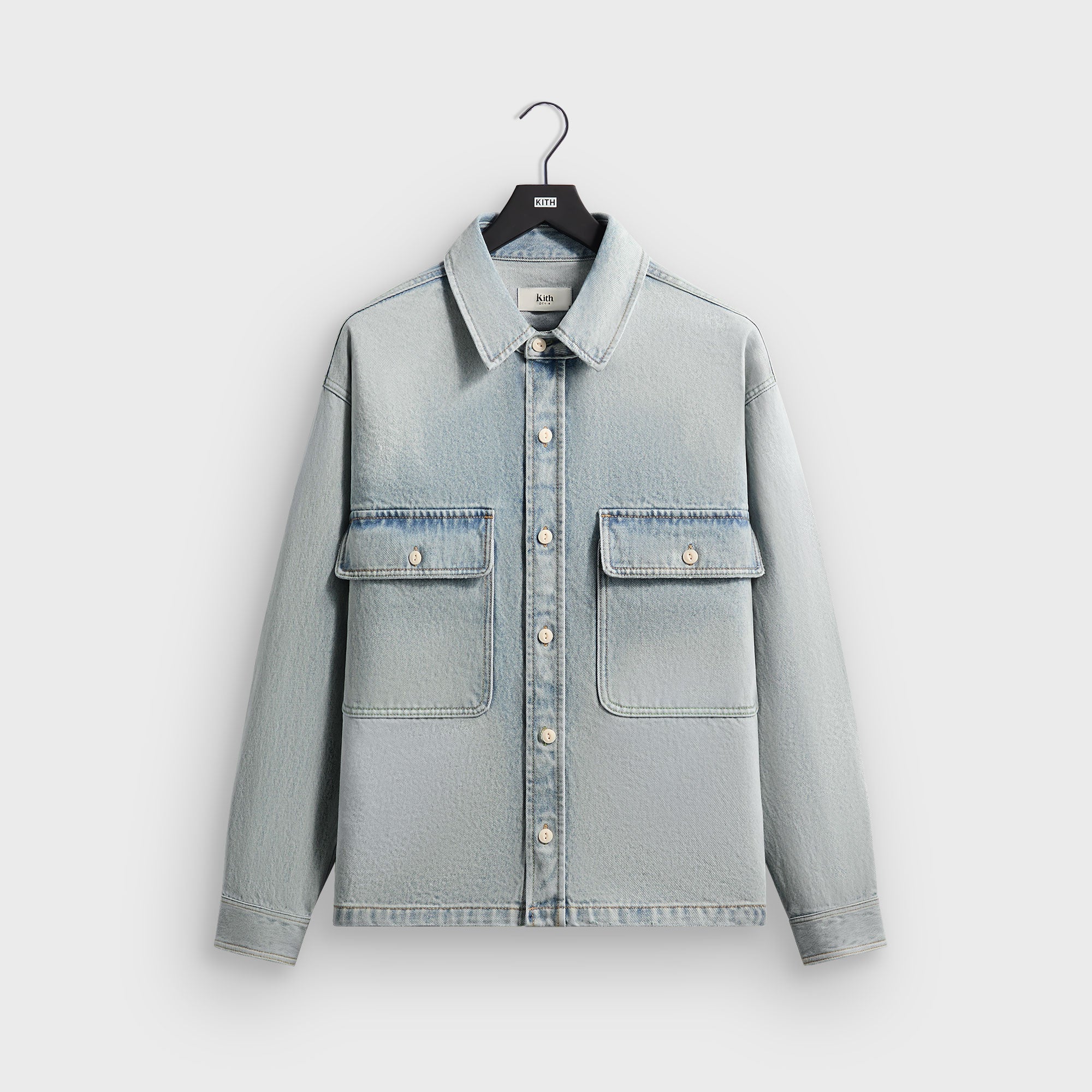 キス　KITH　シャツ　L　デニム　GINZA DENIM SHIRTS KHM035227-415-Front_1a303d59-