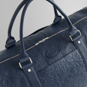 Kith Duffle Bag With Paisley Deboss in Saffiano Leather - Nocturnal