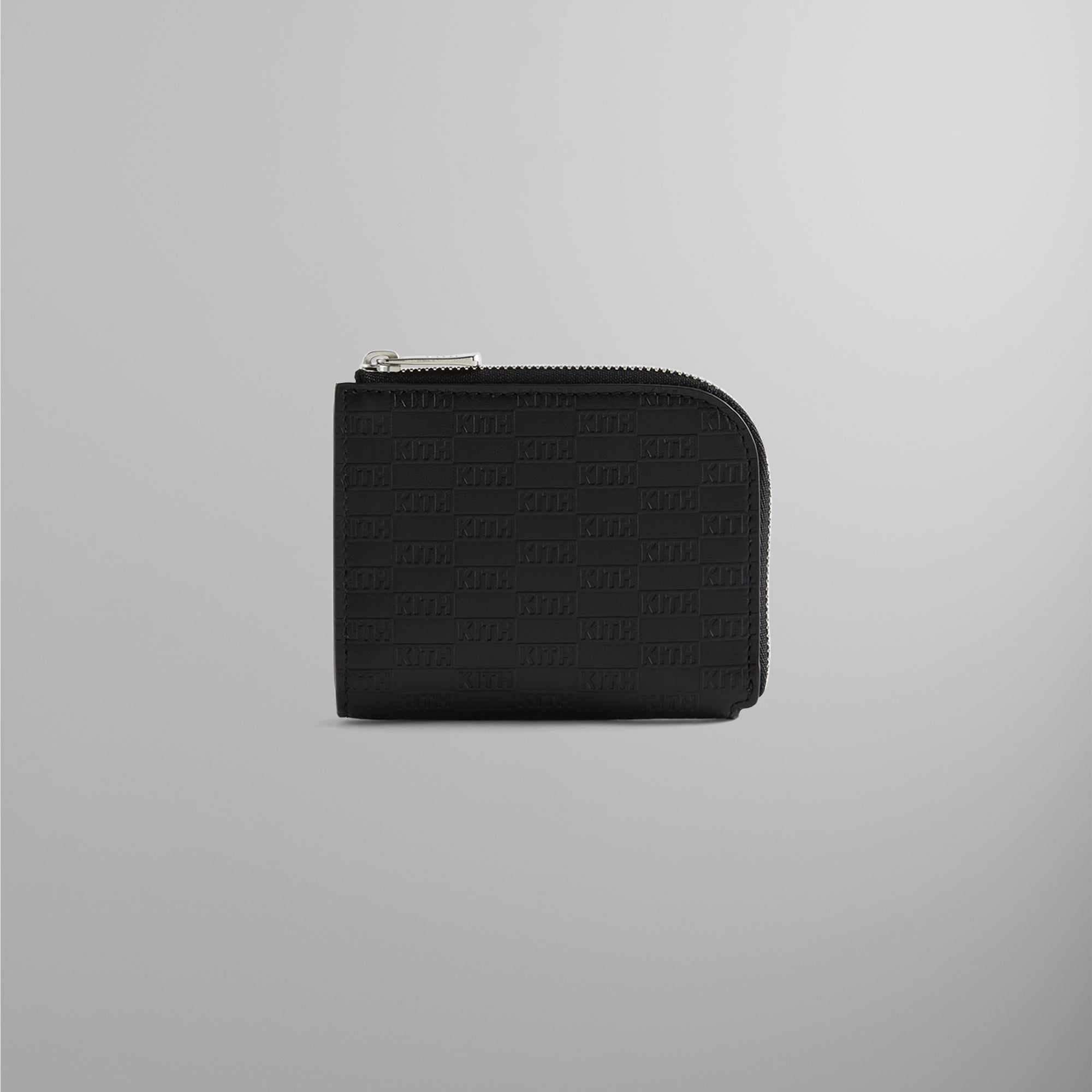 Kithmas Monogram Half Zip Wallet - Black