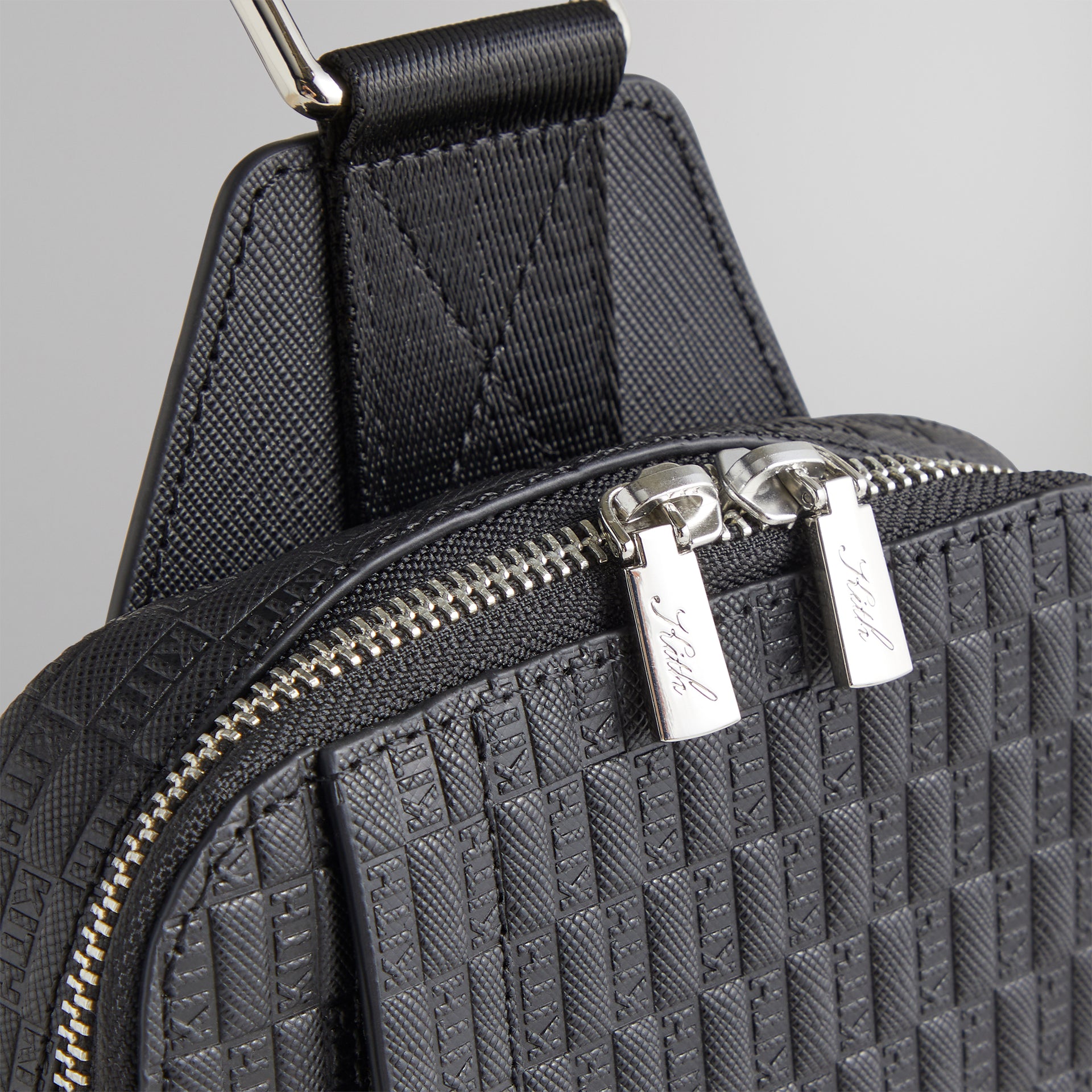 Kith Monogram Leather Stagg Crossbody - Black