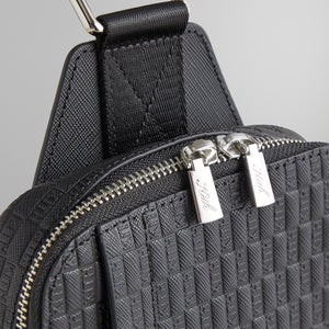 Kith Monogram Leather Stagg Crossbody - Black