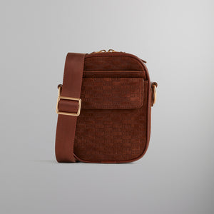 Kith Monogram Suede Utility Pouch Crossbody - Walnut