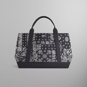 Kith Paisley Flocked Nylon Tote Bag - Black