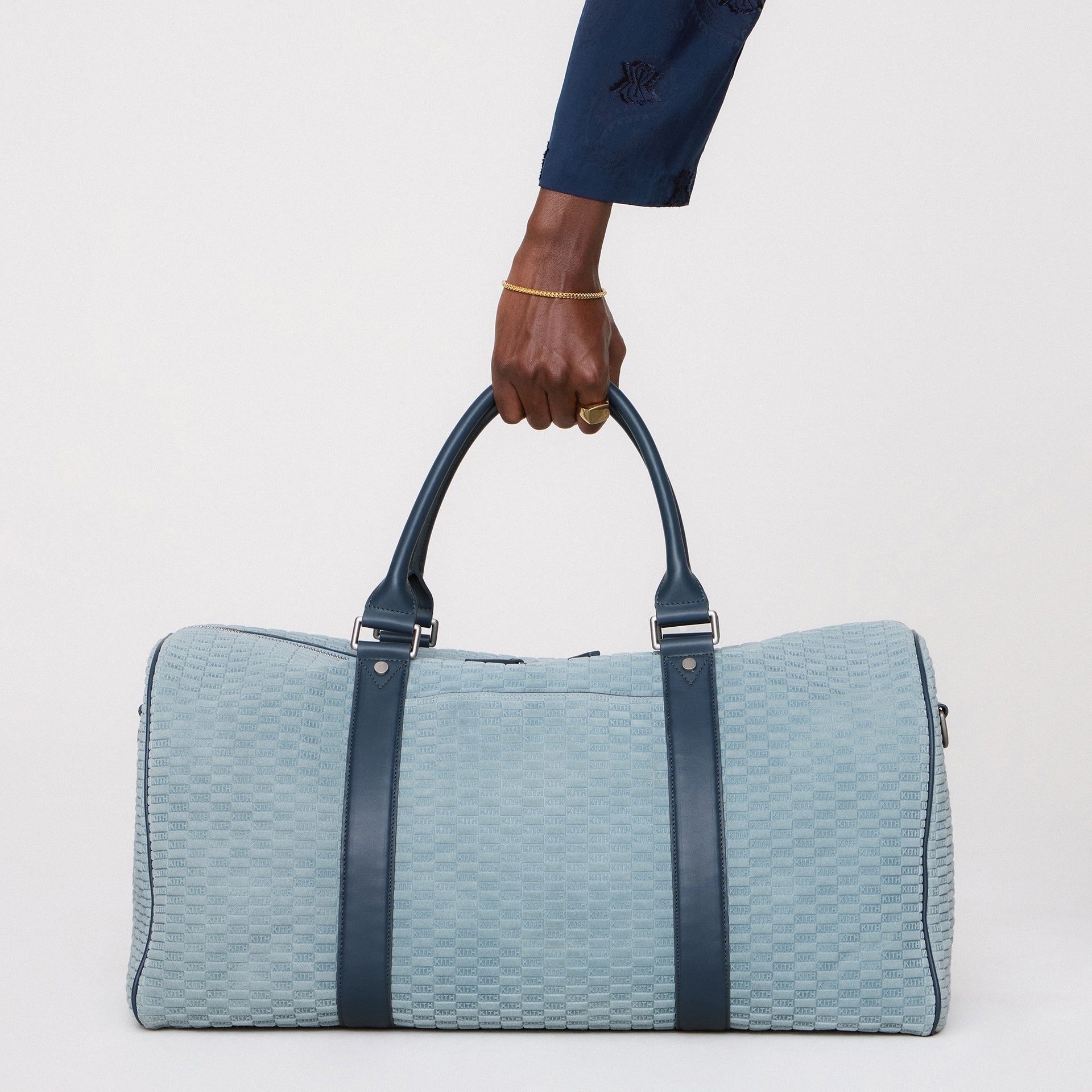 Kith Monogram Suede Duffle Bag - Mist