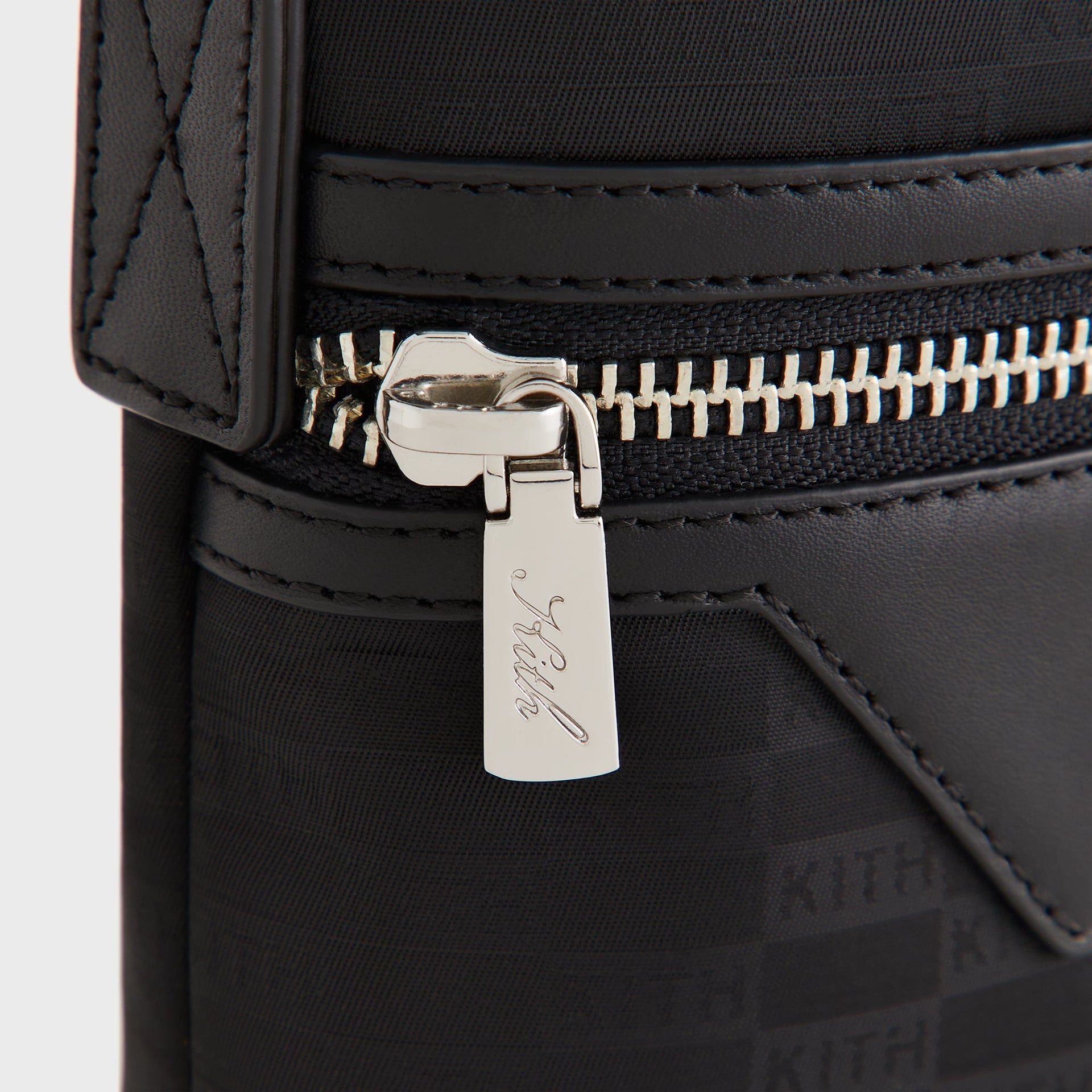 Kith Monogram Nylon Jacquard Drawcord Crossbody - Black - PH