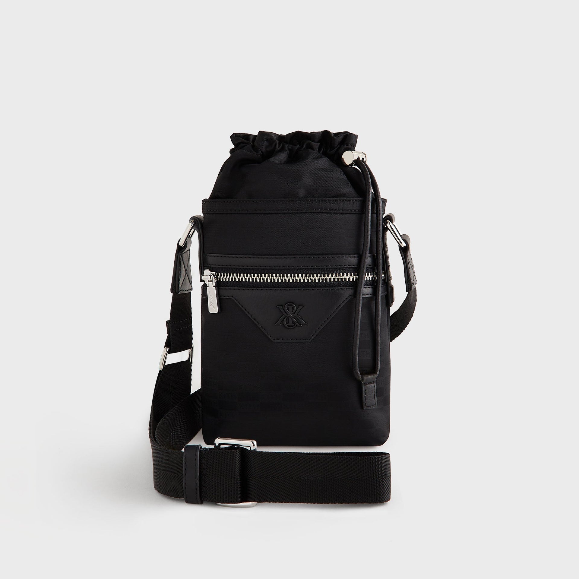 Kith Monogram Nylon Jacquard Drawcord Crossbody - Black - PH