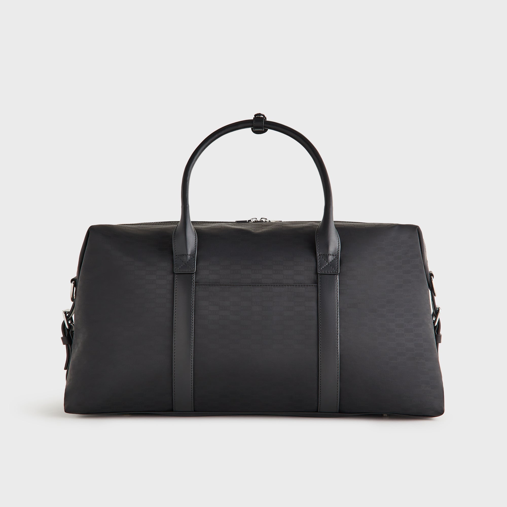 Kith Monogram Nylon Leather Duffle Bag - Black