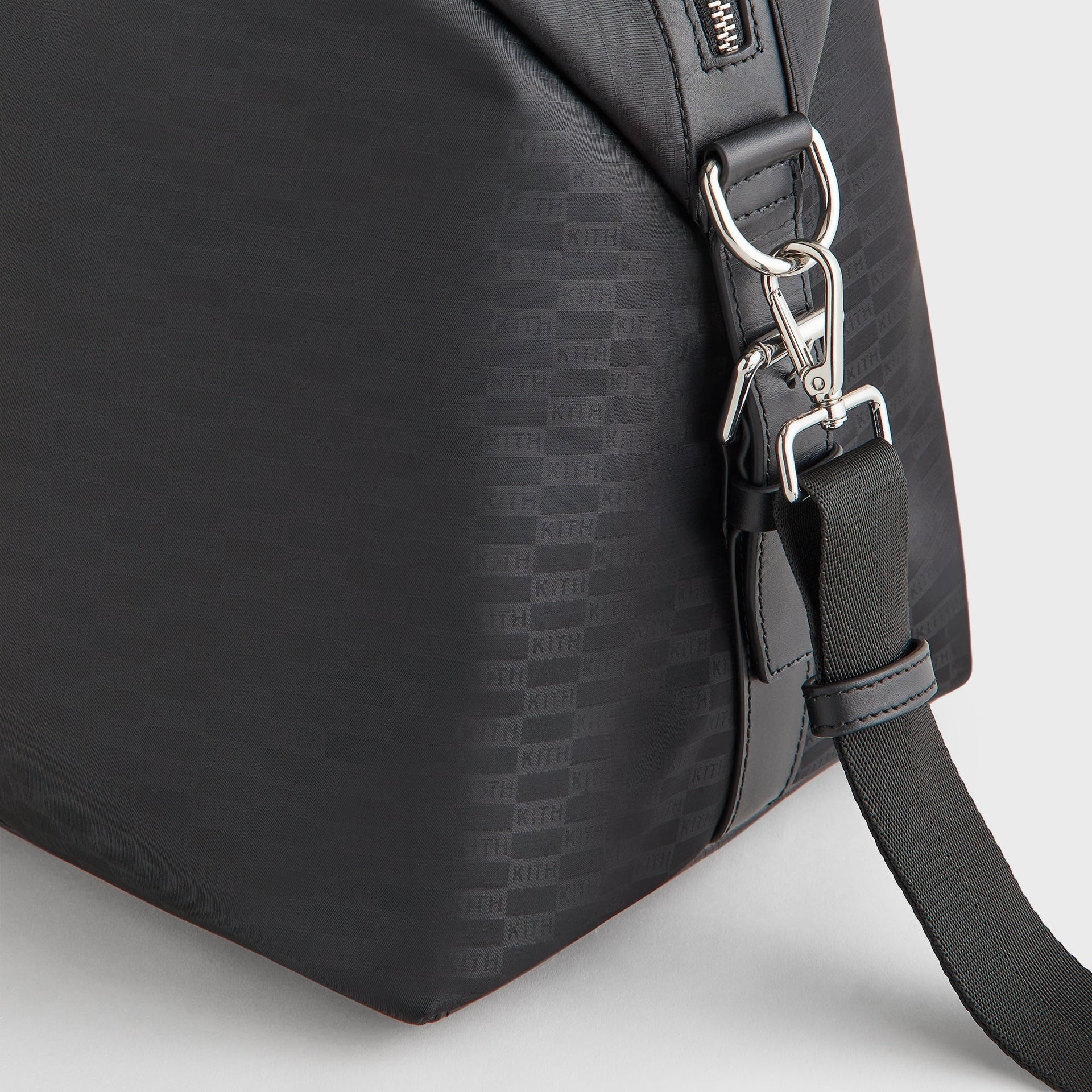 Kith Monogram Nylon Leather Duffle Bag - Black - PH