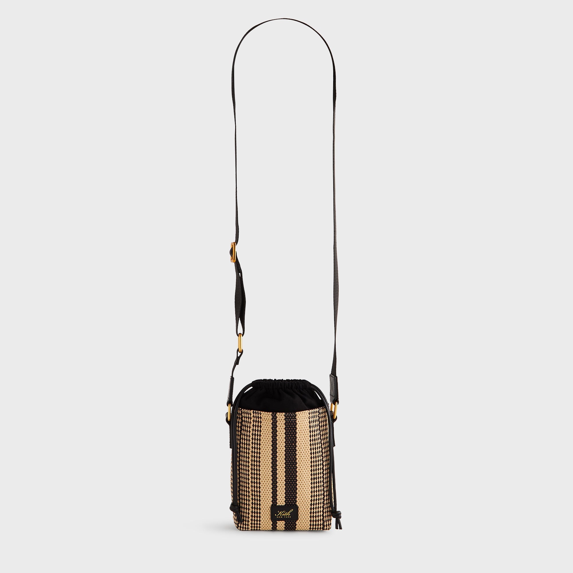 Kith Striped Raffia Drawstring Pouch - Radiant