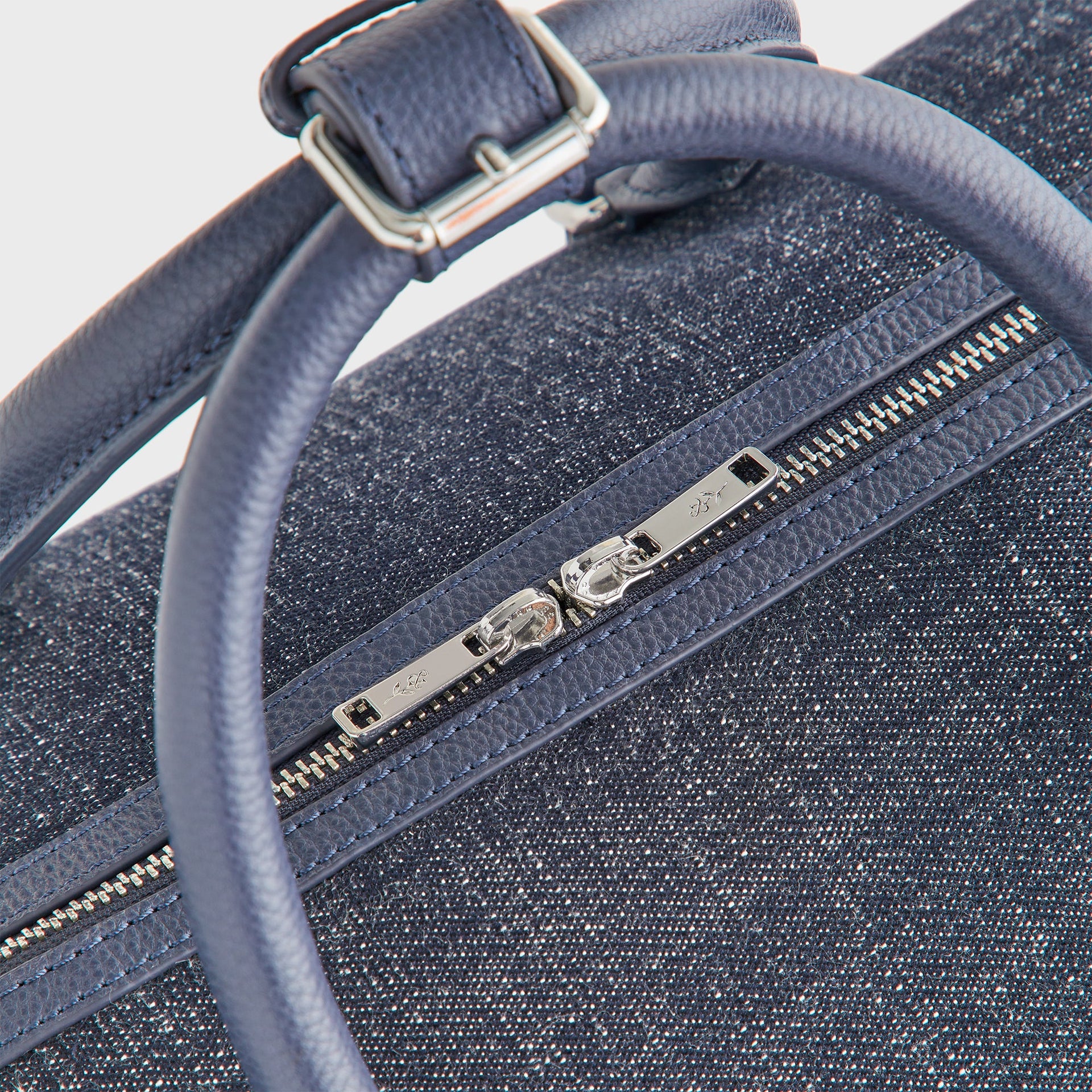 &Kin Wool Denim Traveler K40 Duffle Bag - Blue Navy